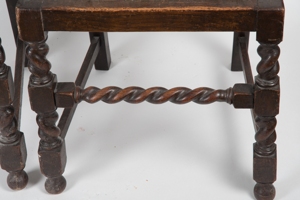 Antique Renaissance Style Oak Dining Chairs