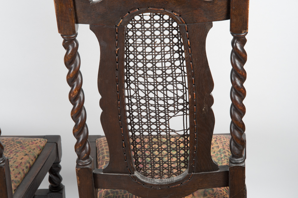 Antique Renaissance Style Oak Dining Chairs