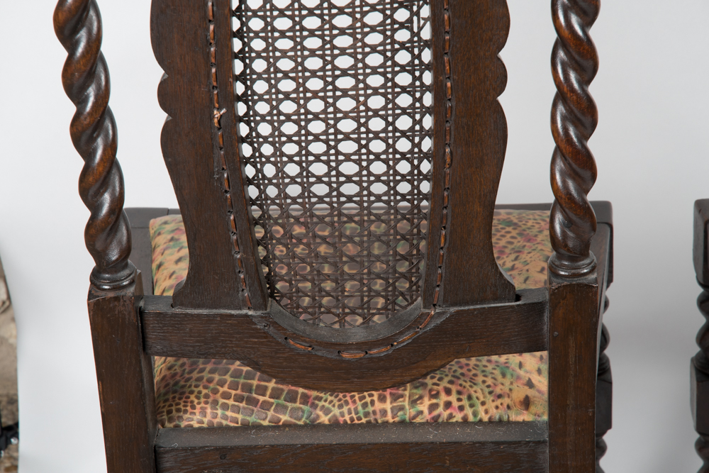 Antique Renaissance Style Oak Dining Chairs
