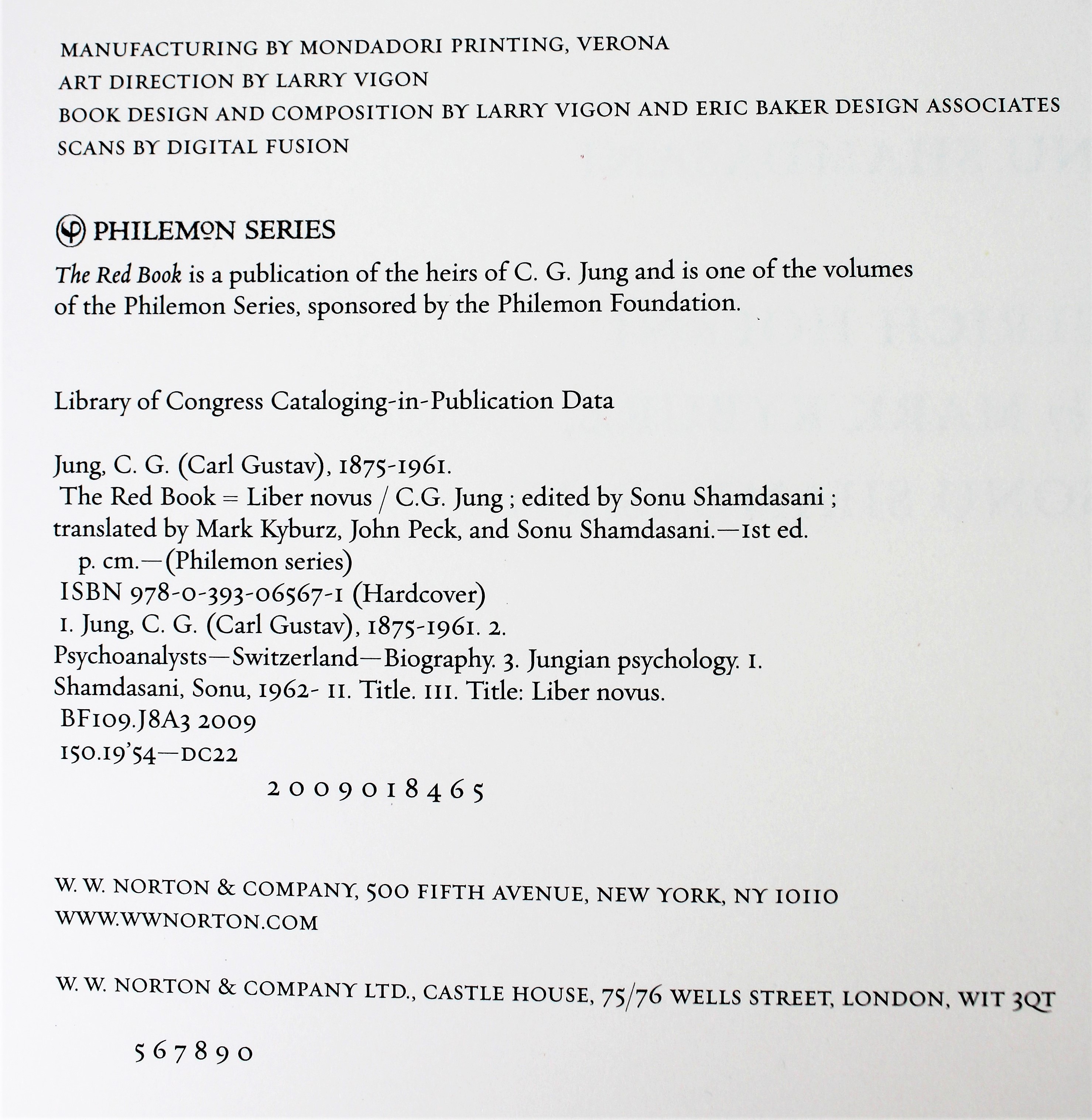 2009 First Edition "The Red Book: Liber Novus" by C. G. Jung