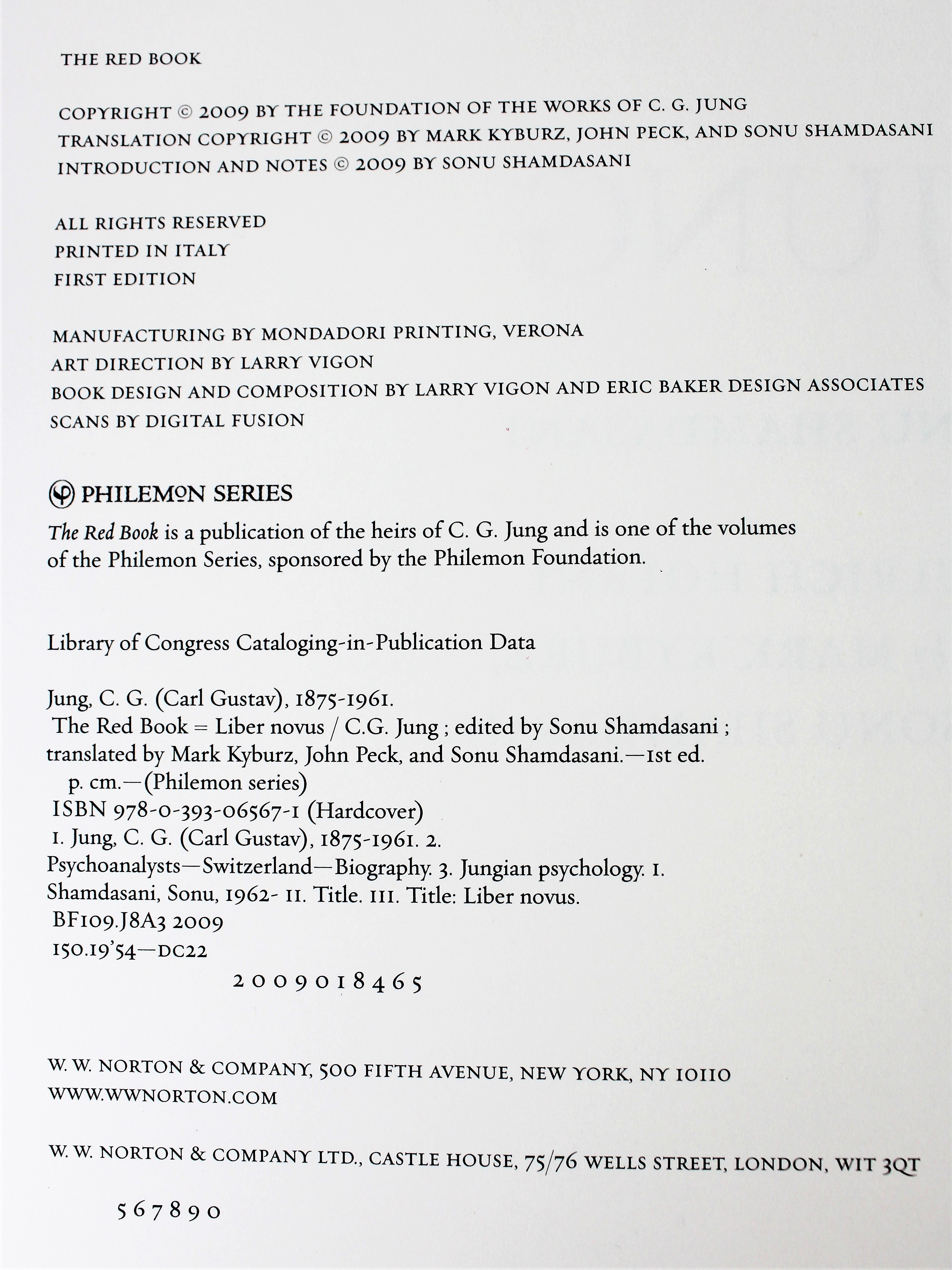 2009 First Edition "The Red Book: Liber Novus" by C. G. Jung