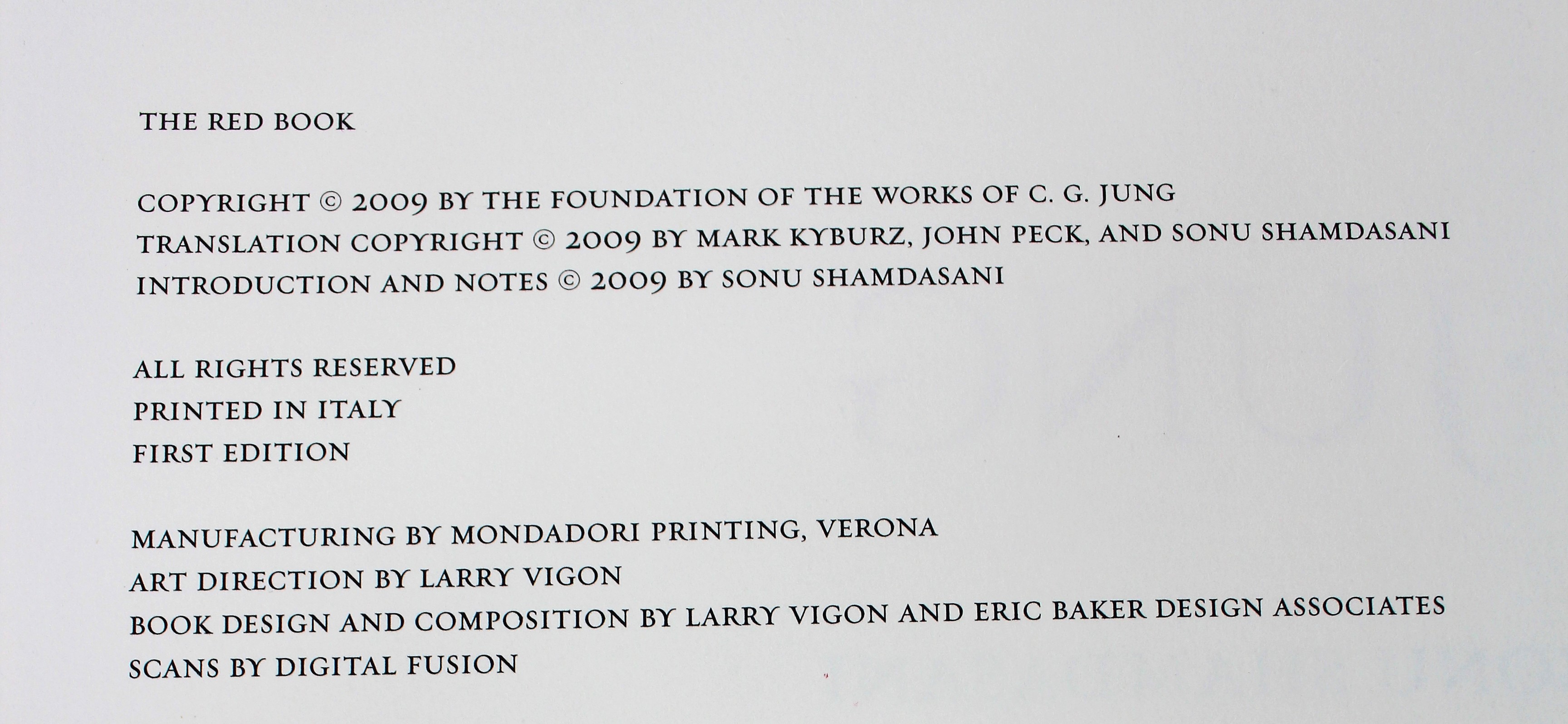 2009 First Edition "The Red Book: Liber Novus" by C. G. Jung