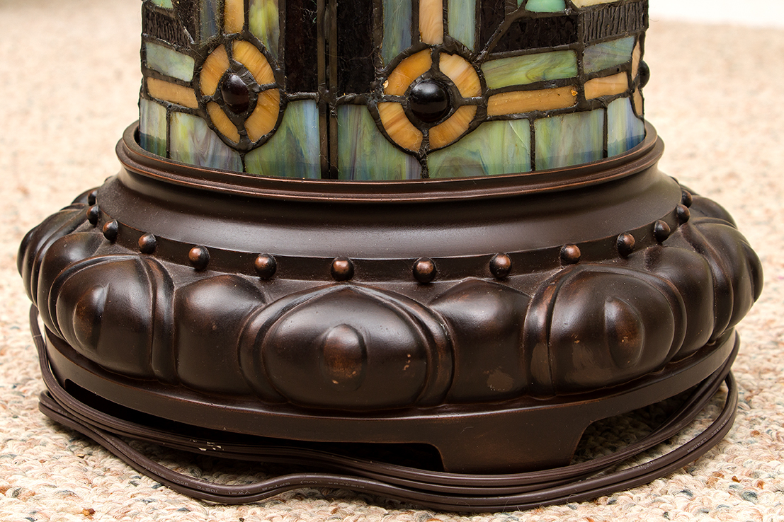 Stained Glass Column Floor Lamp