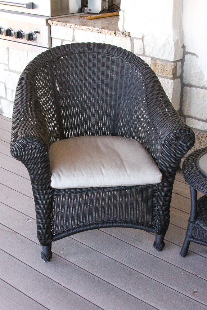 Restoration Hardware Wicker Armchairs and Table