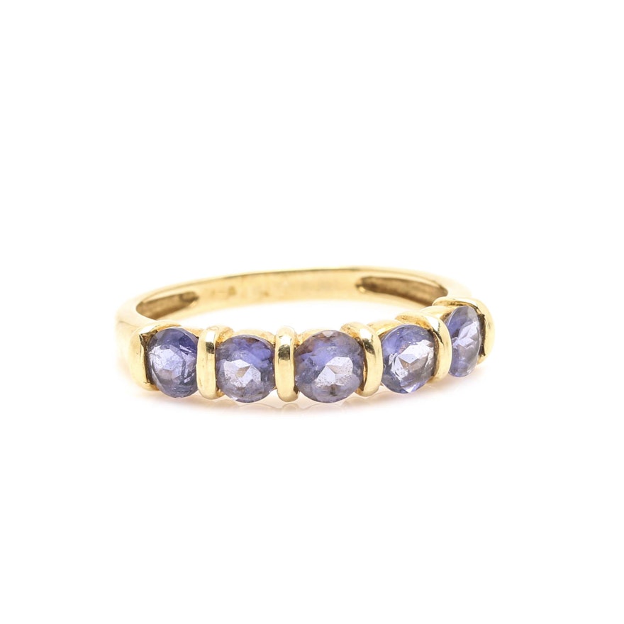 14K Yellow Gold Tanzanite Ring