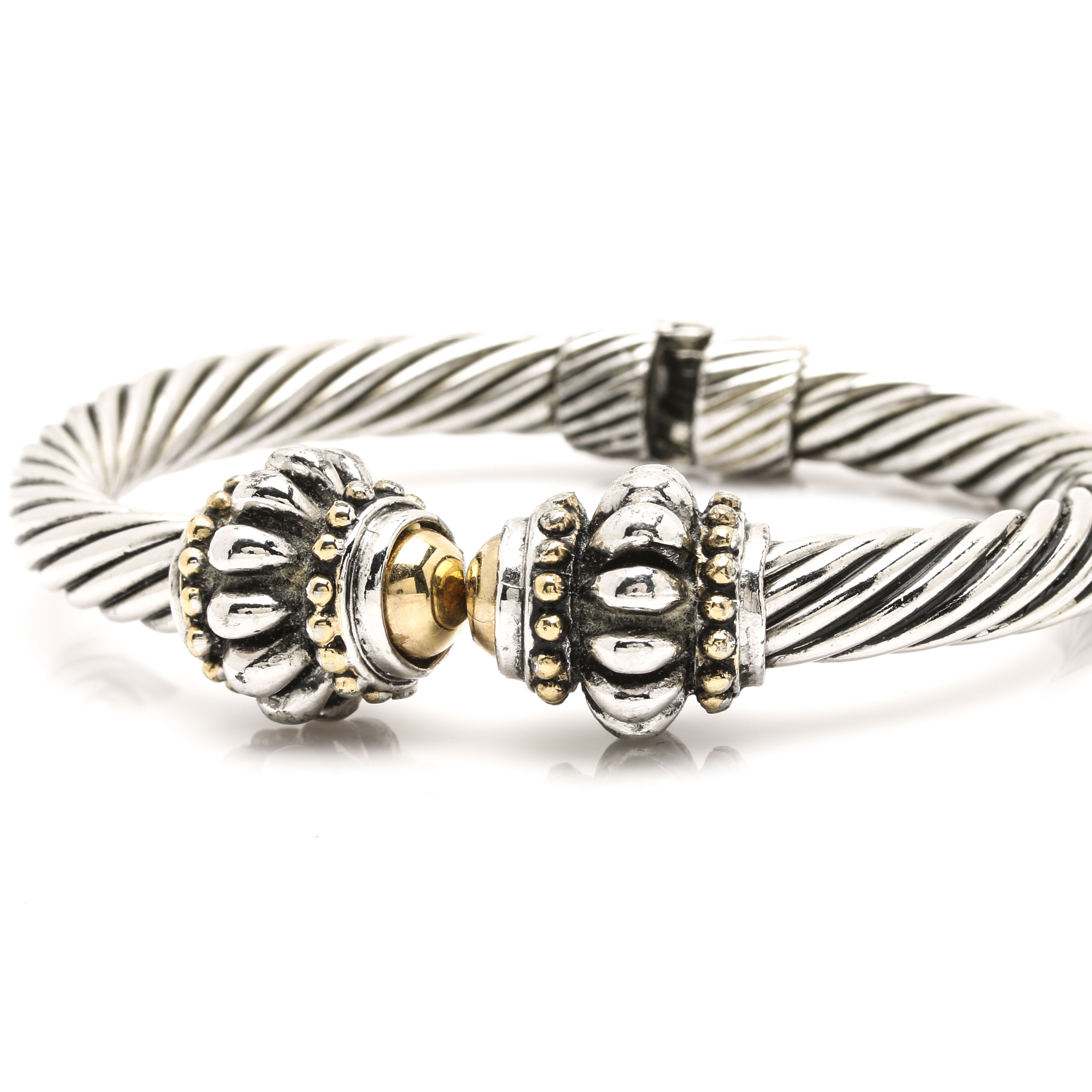 Visage Fashion Watch with Stacking Bangle Bracelet