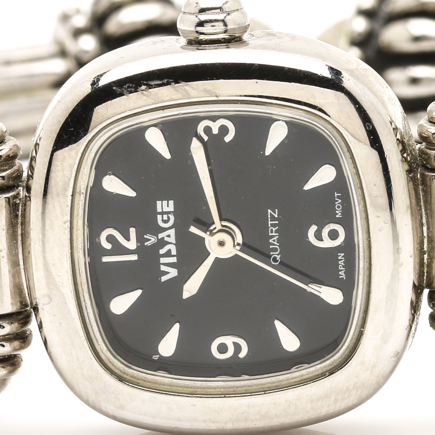 Visage Fashion Watch with Stacking Bangle Bracelet