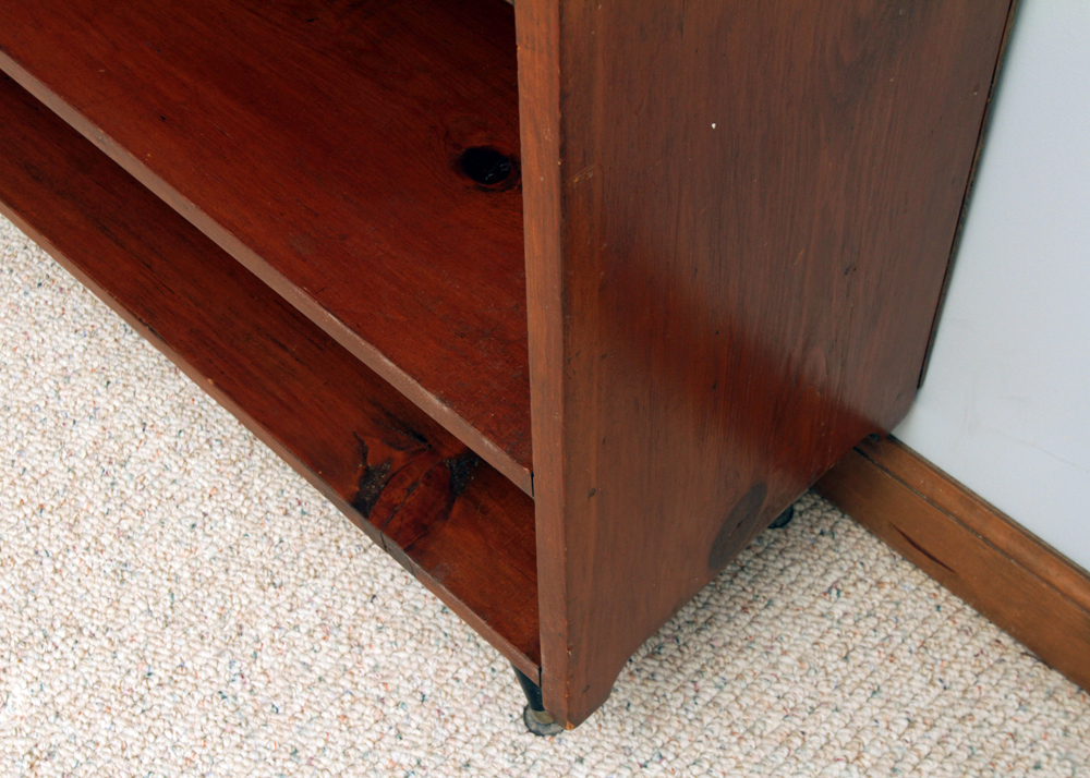 Mid Century Modern Marble Topped Wood Bookcase