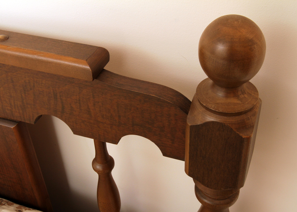 Colonial Style Maple Headboard with Full-Size Bed Frame