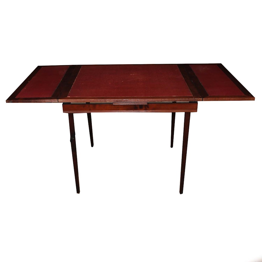 Vintage Cherry Wood Ferguson Folding Card Table