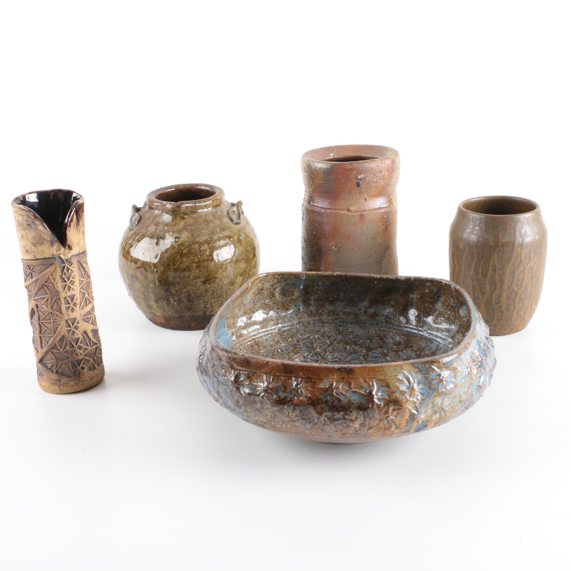 Art Pottery Vases and Bowl Featuring D.X. Gordy