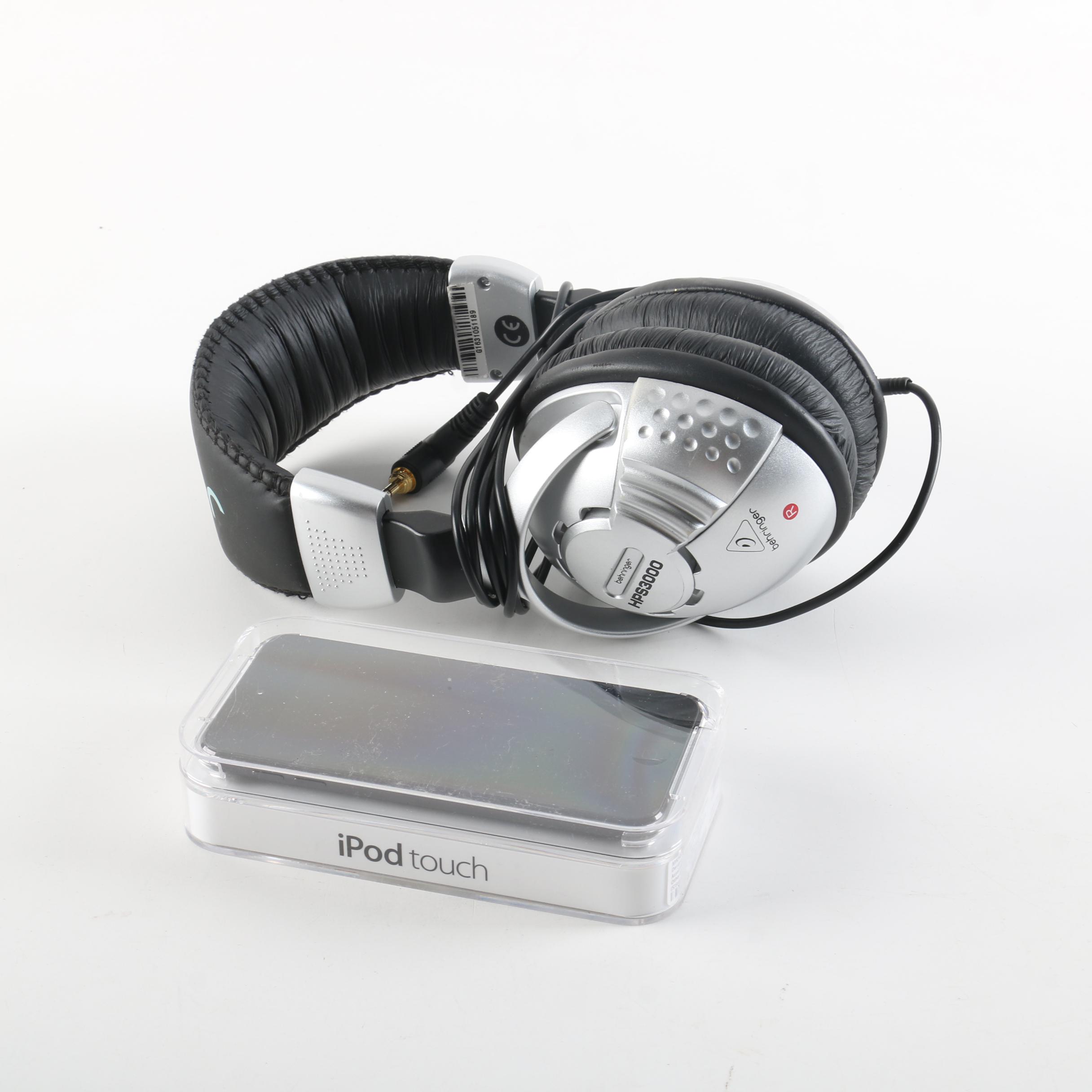 Sixth Generation 16GB iPod Touch with Behringer Studio Headphones