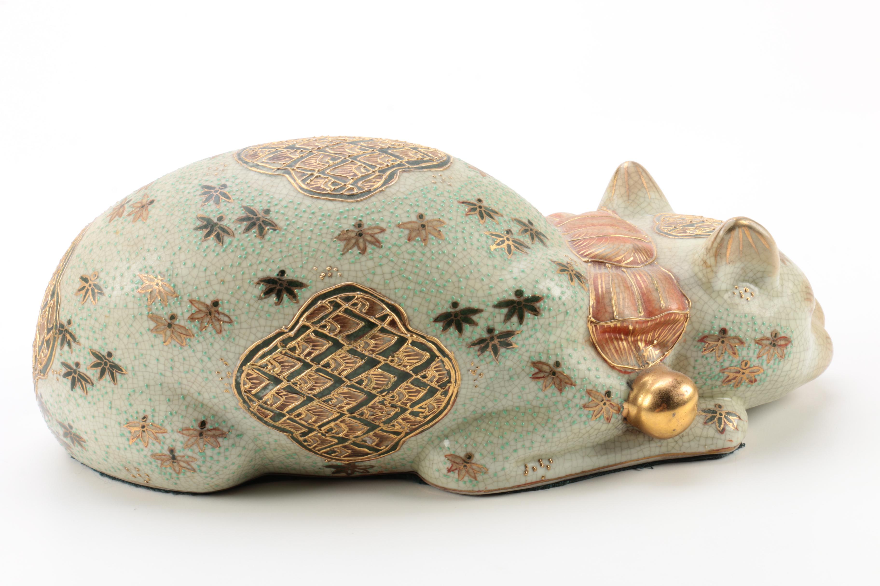 Porcelain Cat Figurine