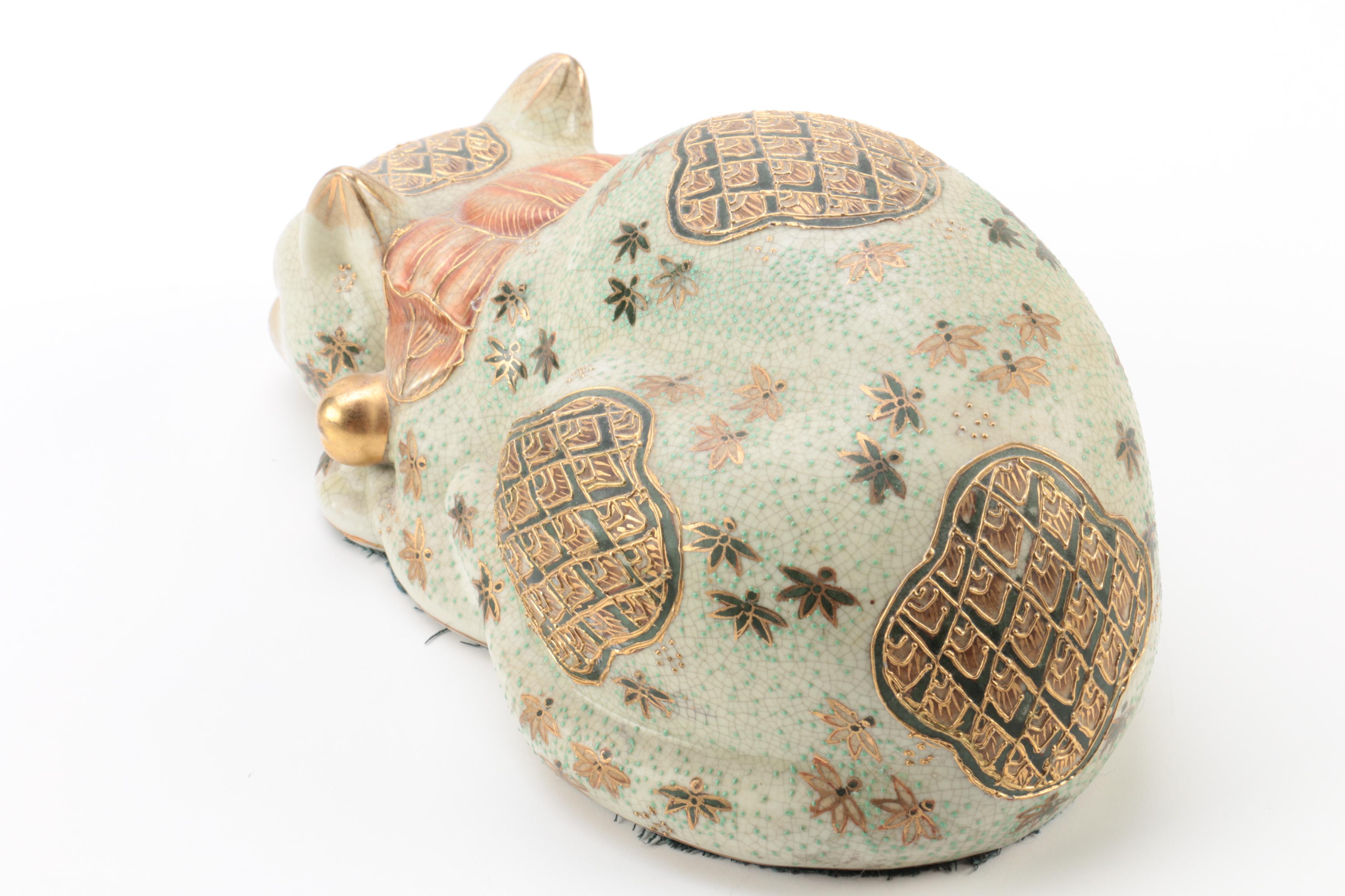 Porcelain Cat Figurine