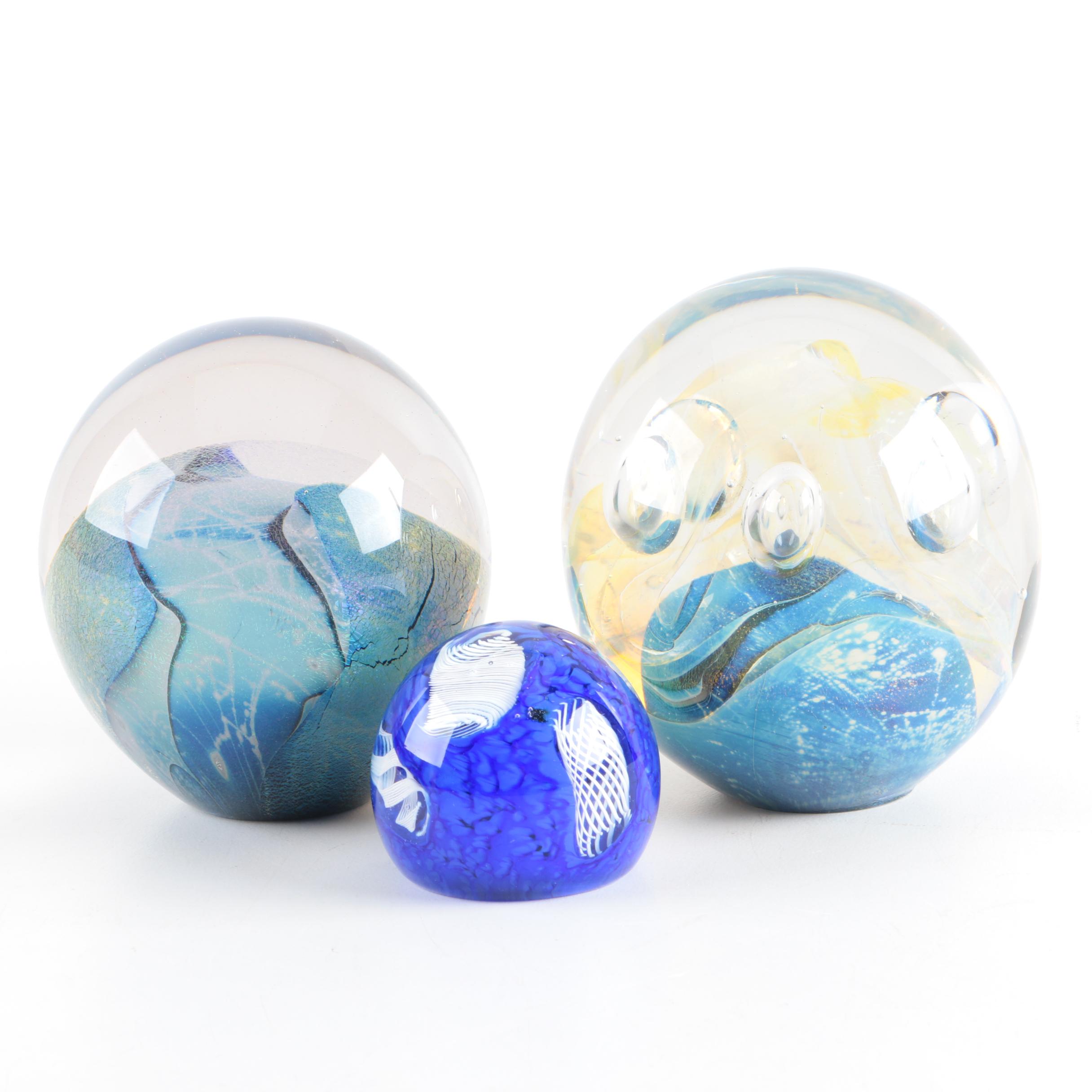 Art Glass Paperweights Featuring Robert Eickholt