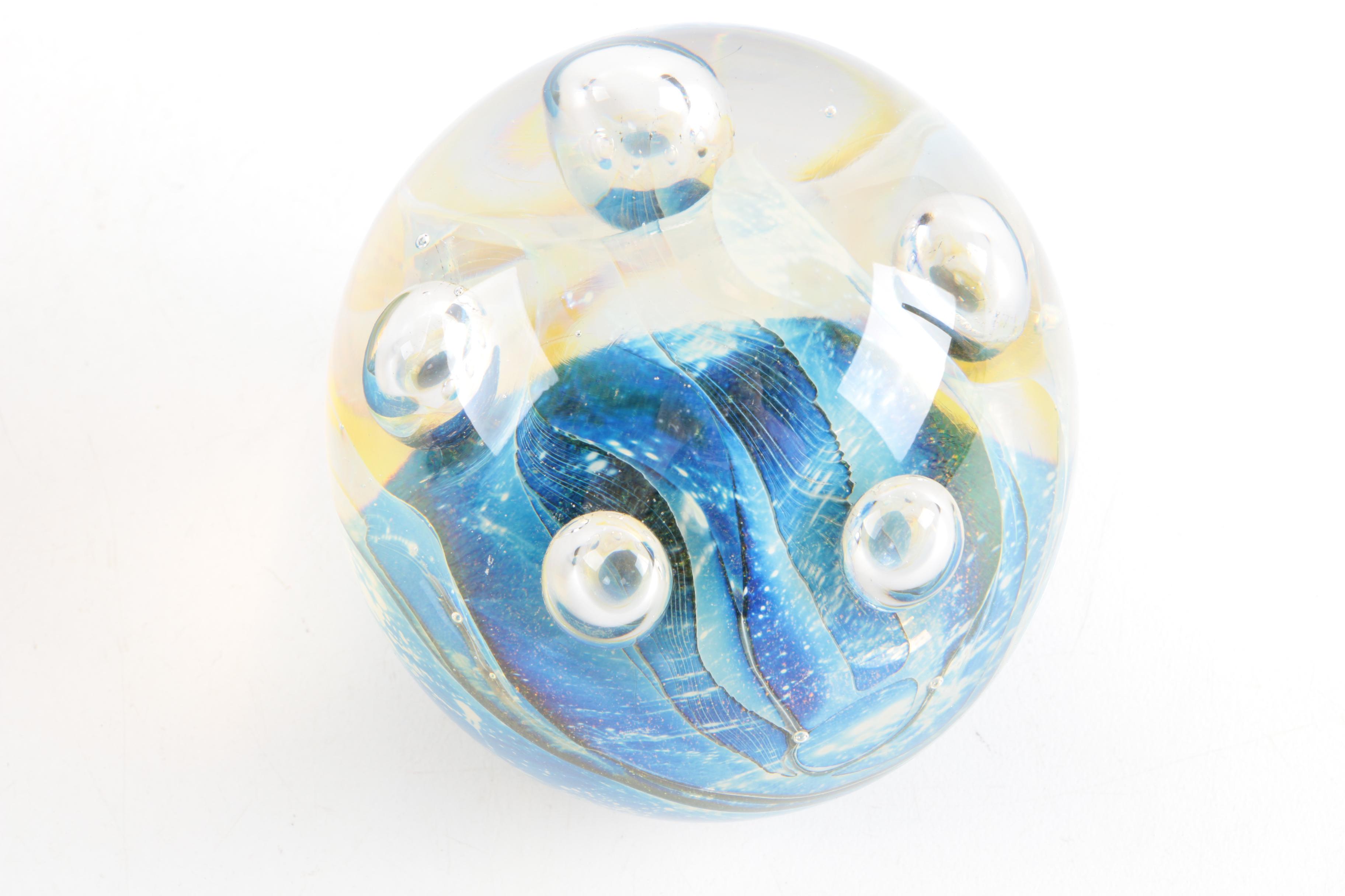 Art Glass Paperweights Featuring Robert Eickholt