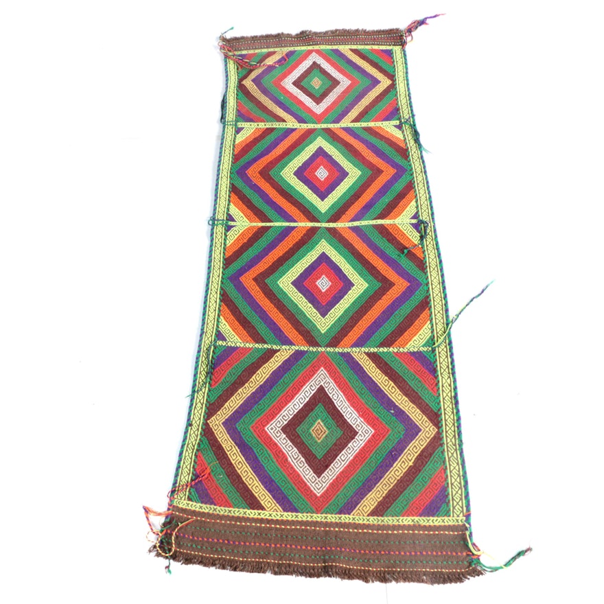 Hand-Knotted Central Asian Wool Carpet Runner