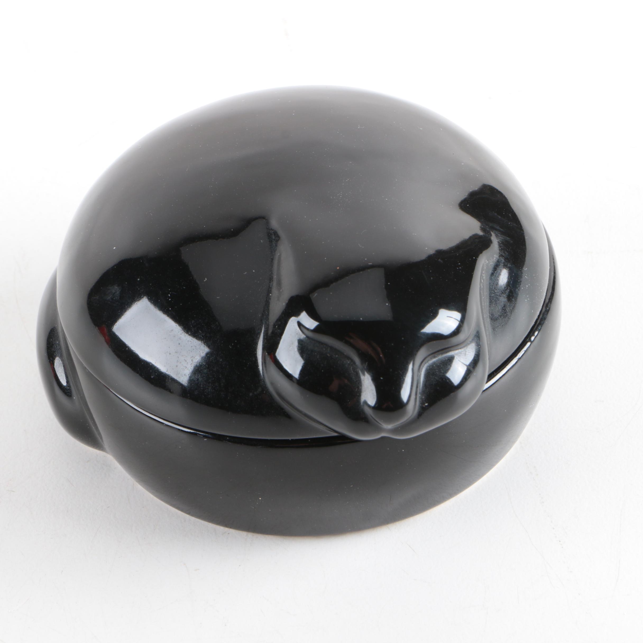 Tiffany & Co. Black Cat Trinket Box