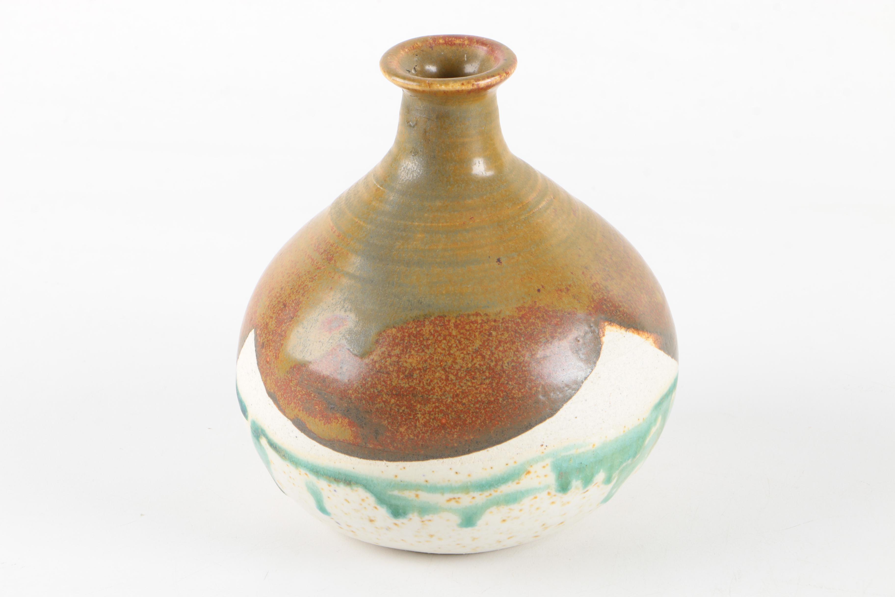 Art Pottery Bottles and a Vase