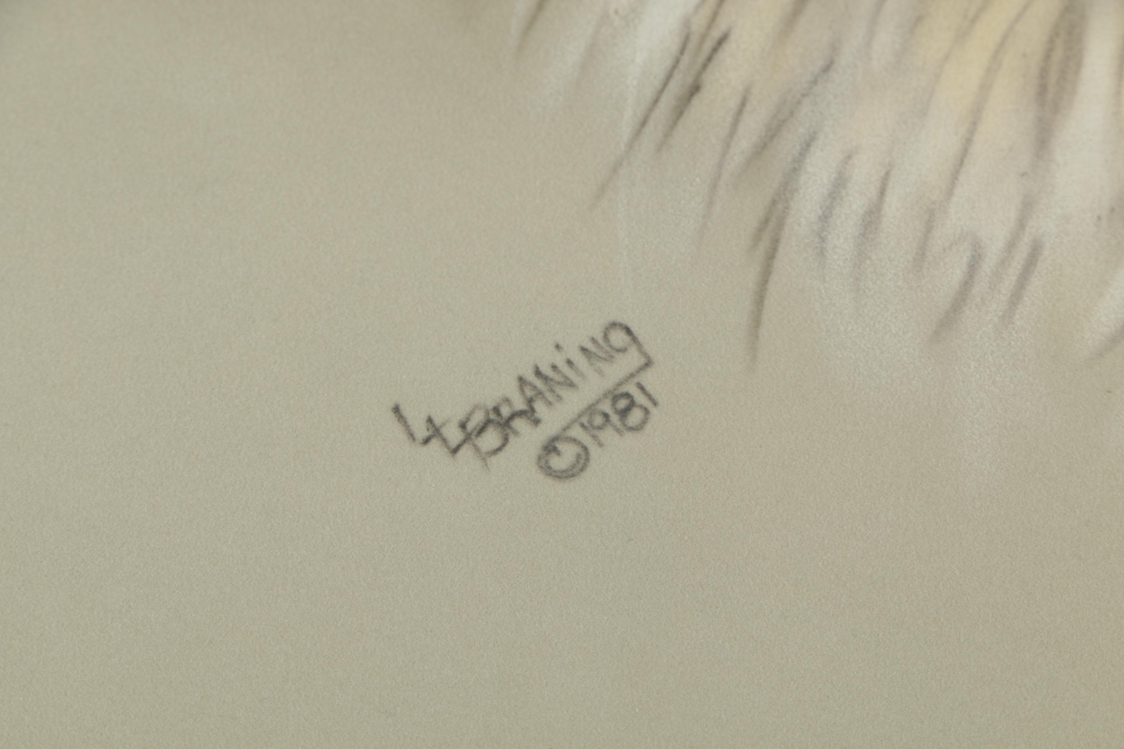 L.L. Braning Pastel Drawing "Cougar Cubs"