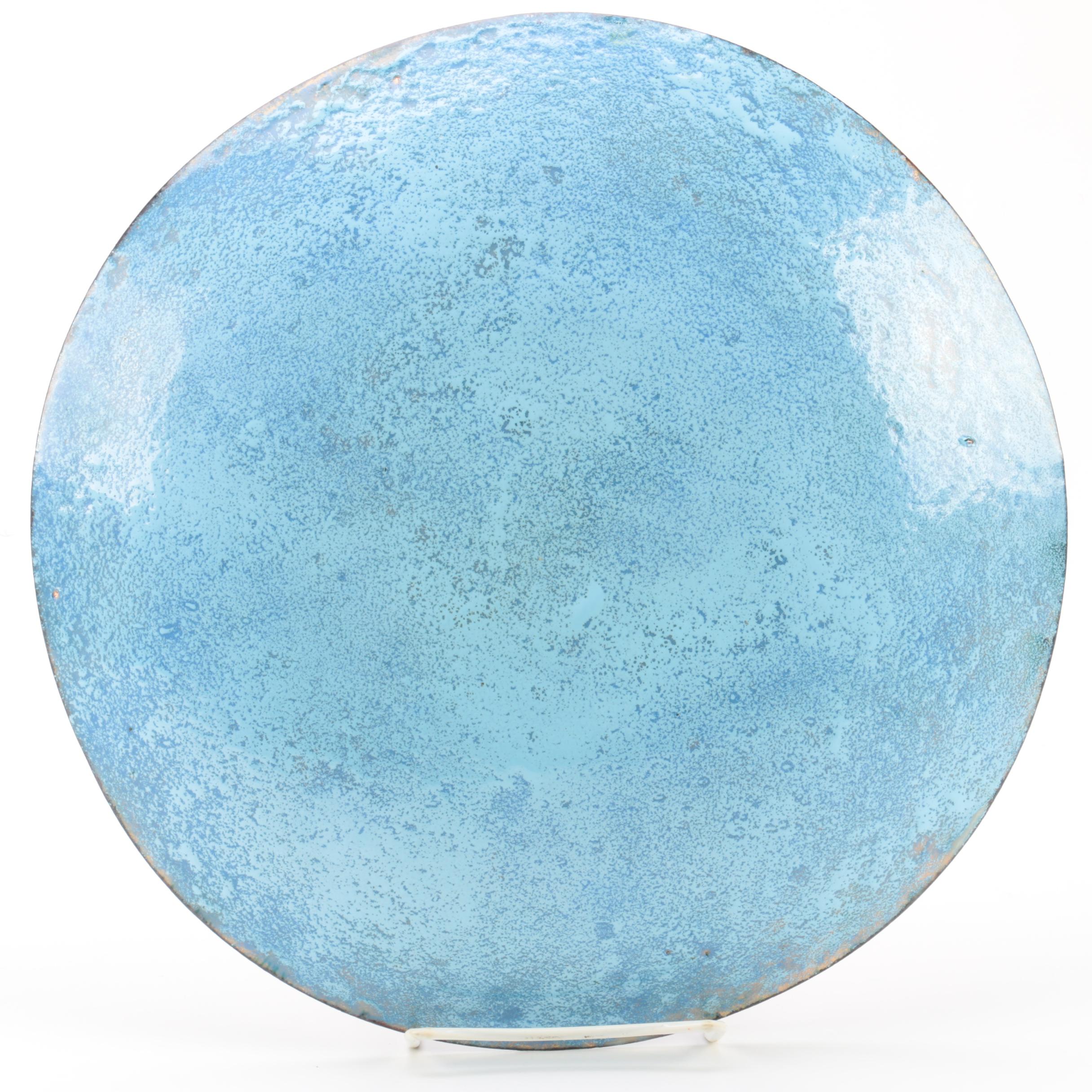 Enamel on Metal Bowl and Plate Featuring Ratcliff