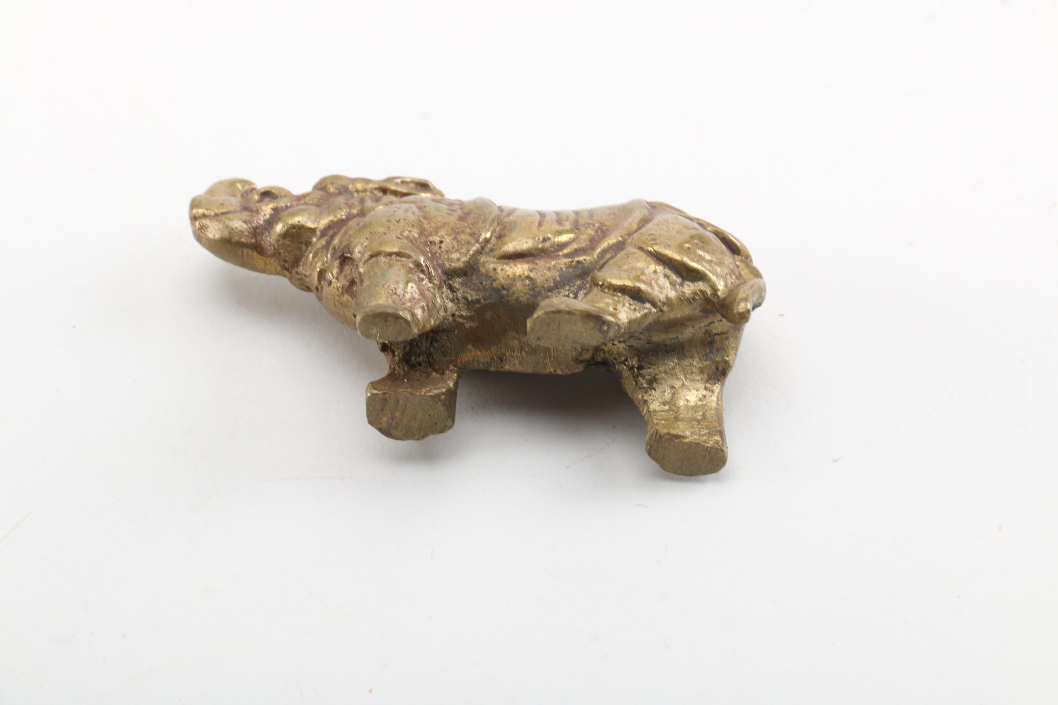 Brass Rhino Figurines