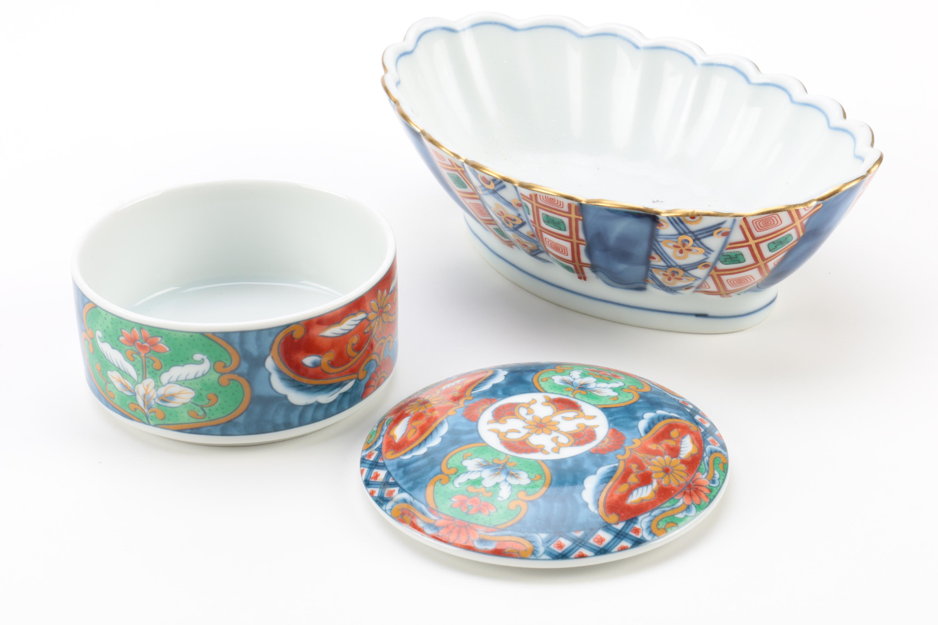 Japanese Imari Style Porcelain Tableware
