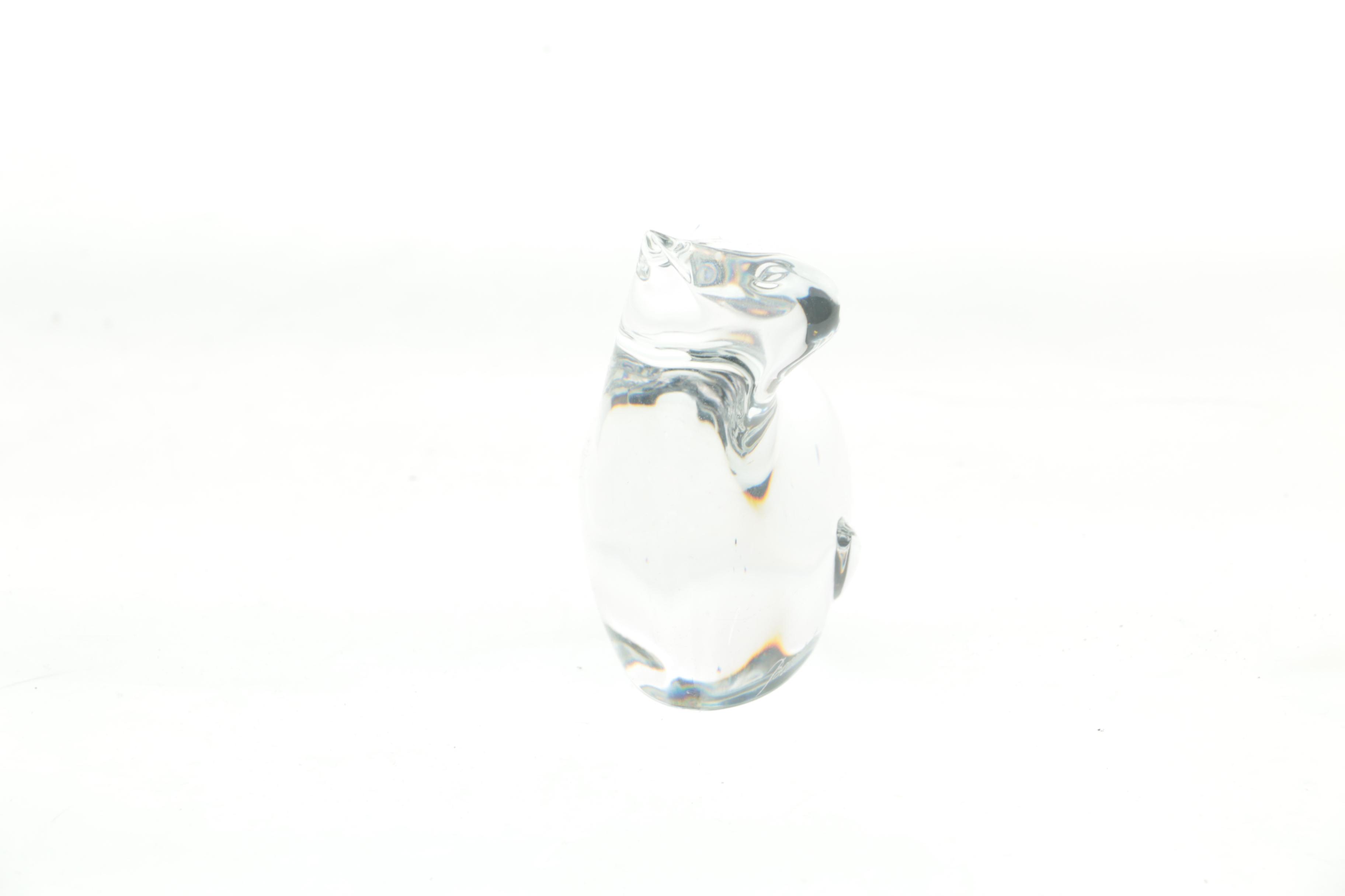 Baccarat Cat Figurine