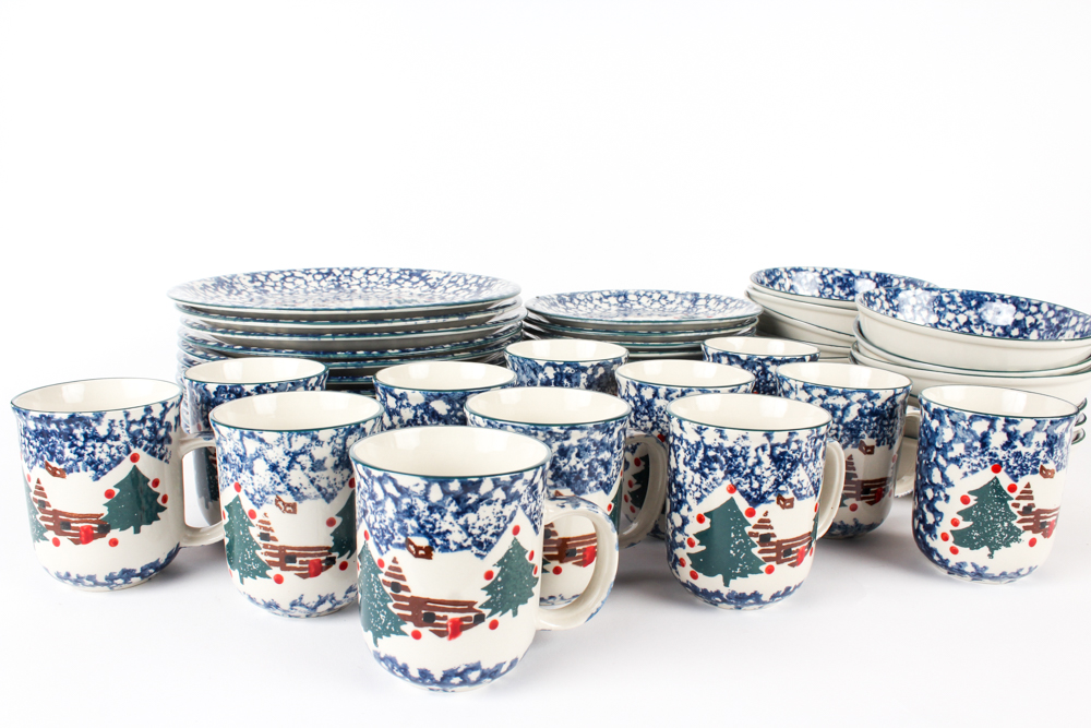 Folk Craft "Cabin in the Snow" Vintage Collection by Tienshan