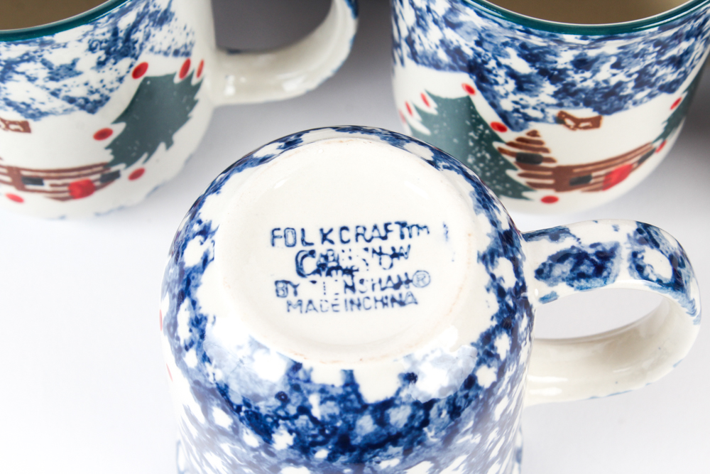 Folk Craft "Cabin in the Snow" Vintage Collection by Tienshan