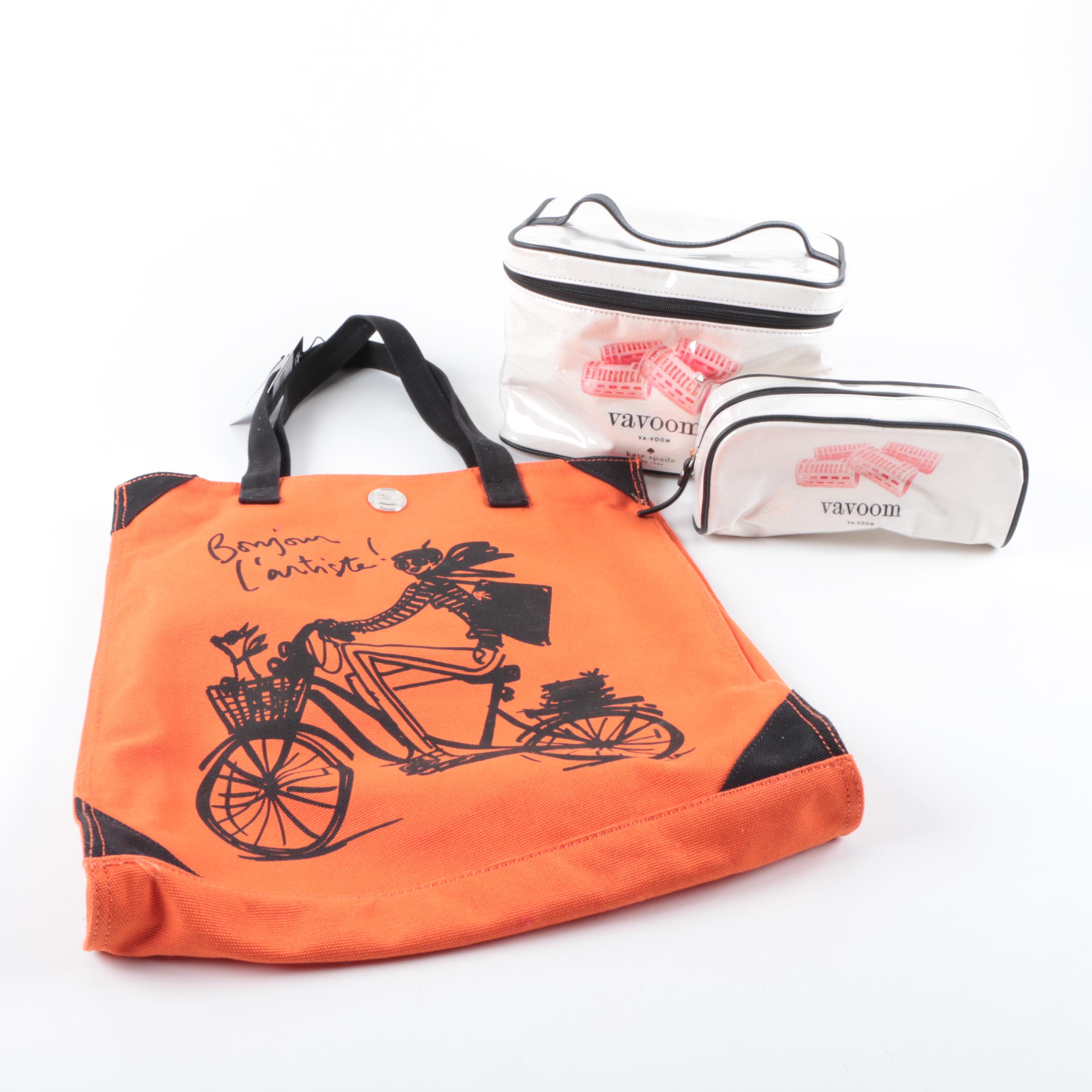 Kate Spade New York Vavoom Cosmetic Bags and iZak Tote Bag