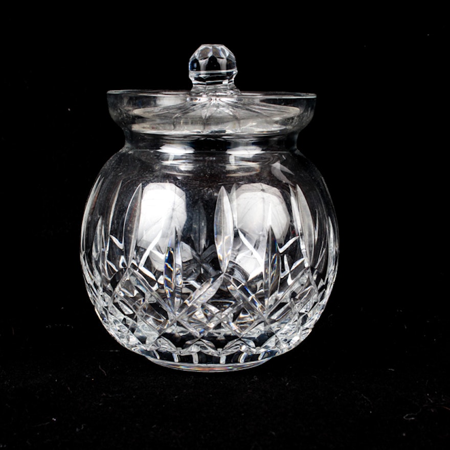 Waterford Crystal "Lismore" Round Biscuit Barrel