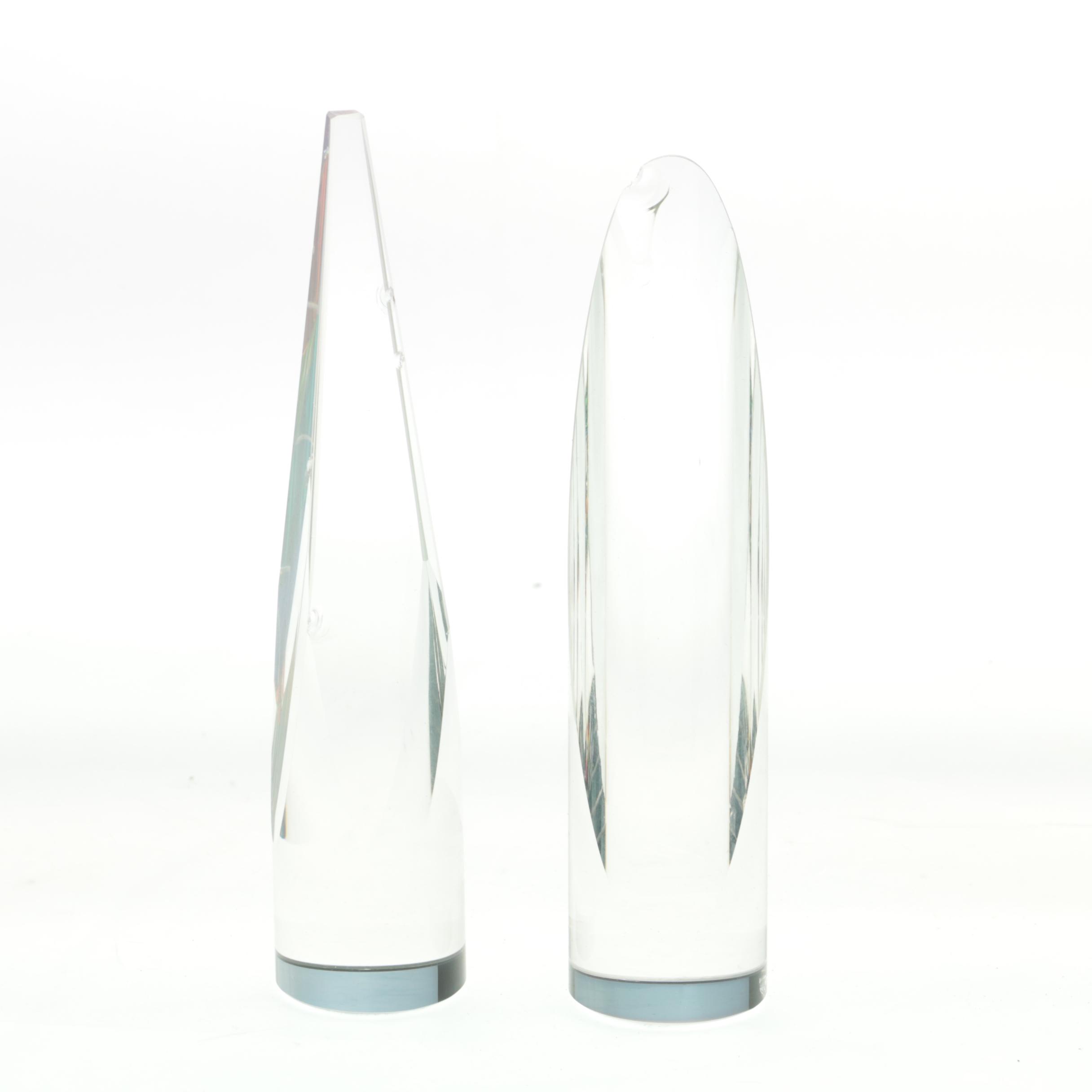 Vintage German Crystal Obelisks