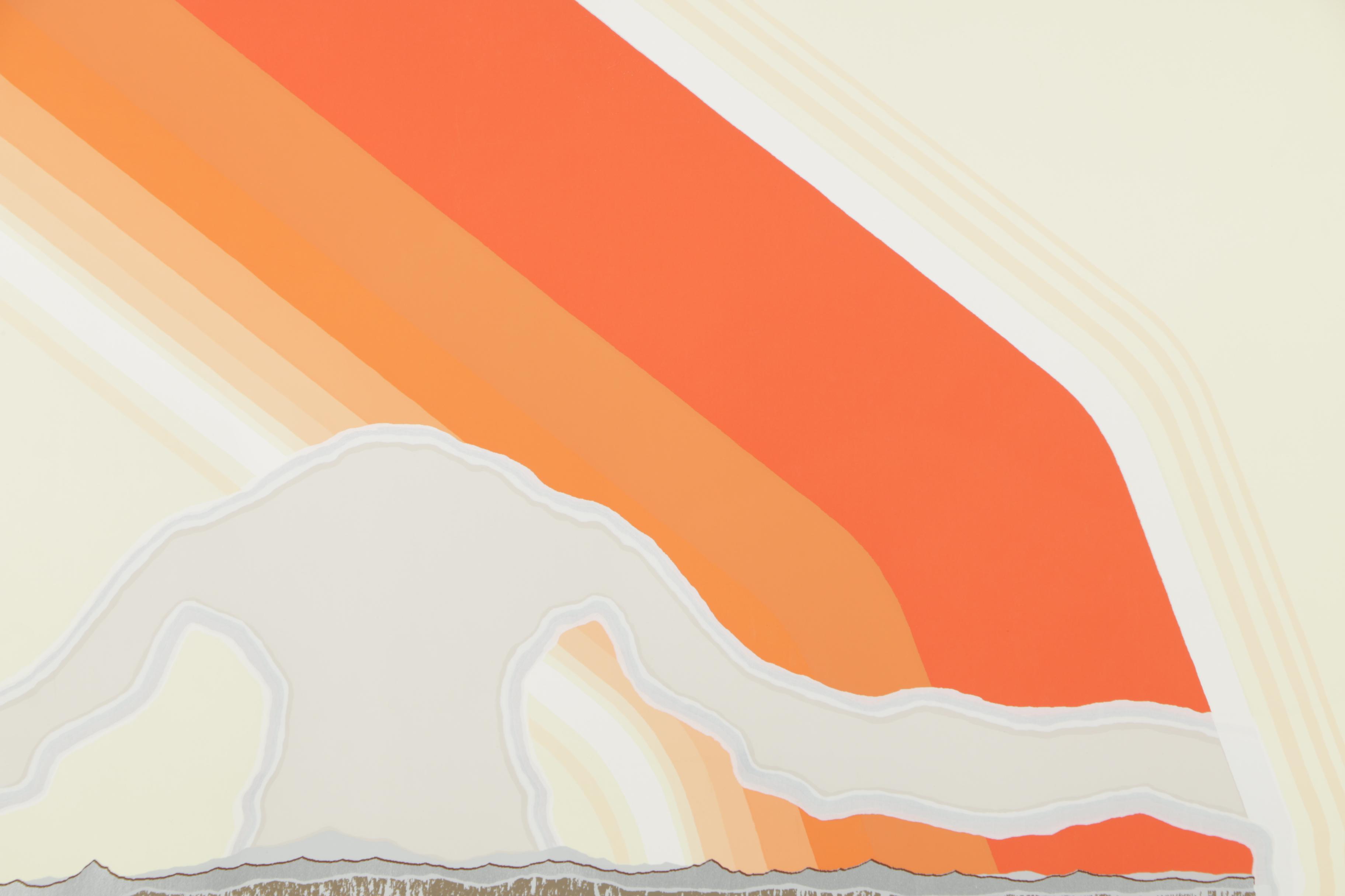 Richard Gilbert 1976 Serigraph "Last of the Verticals"