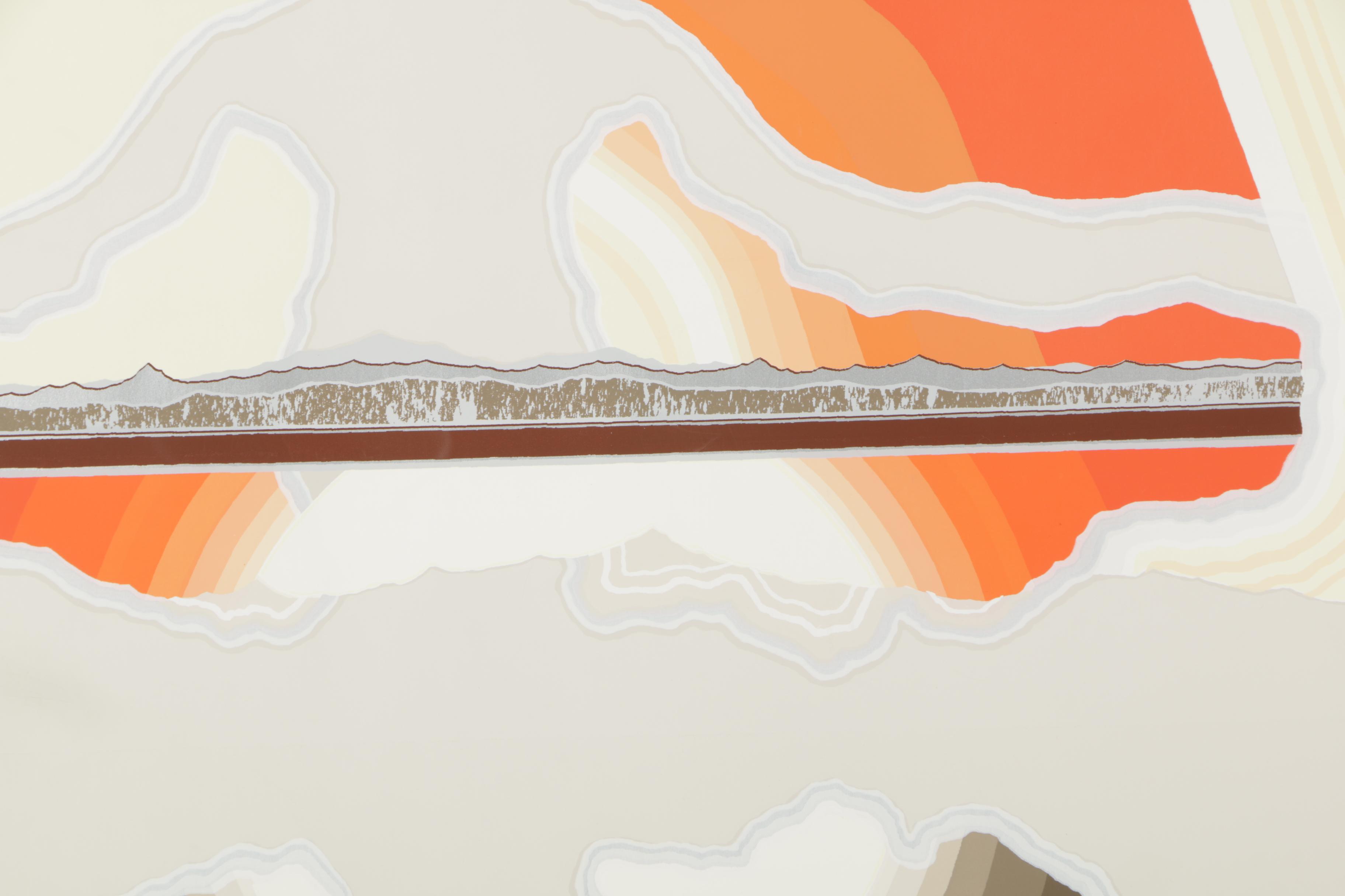 Richard Gilbert 1976 Serigraph "Last of the Verticals"