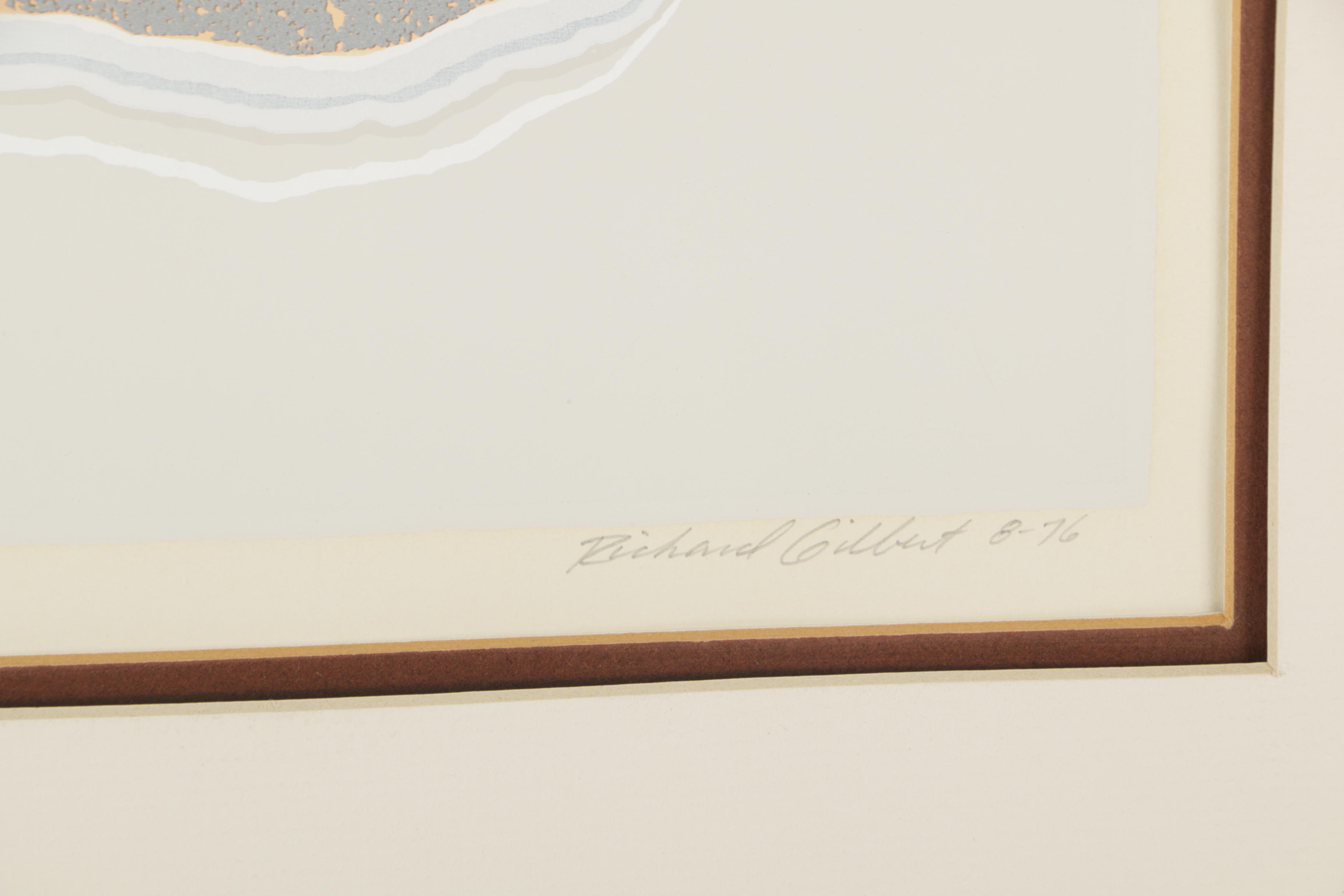 Richard Gilbert 1976 Serigraph "Last of the Verticals"