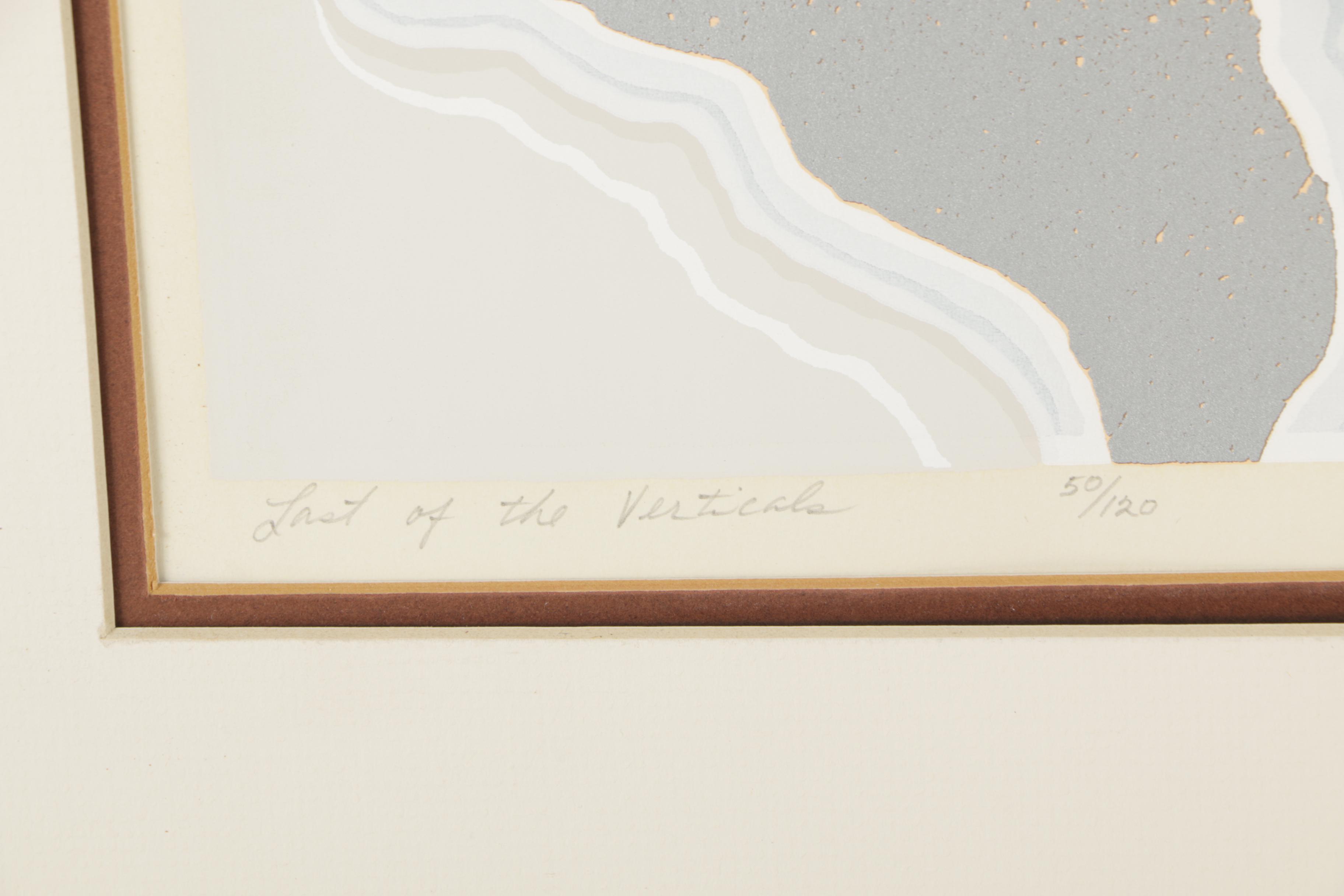 Richard Gilbert 1976 Serigraph "Last of the Verticals"