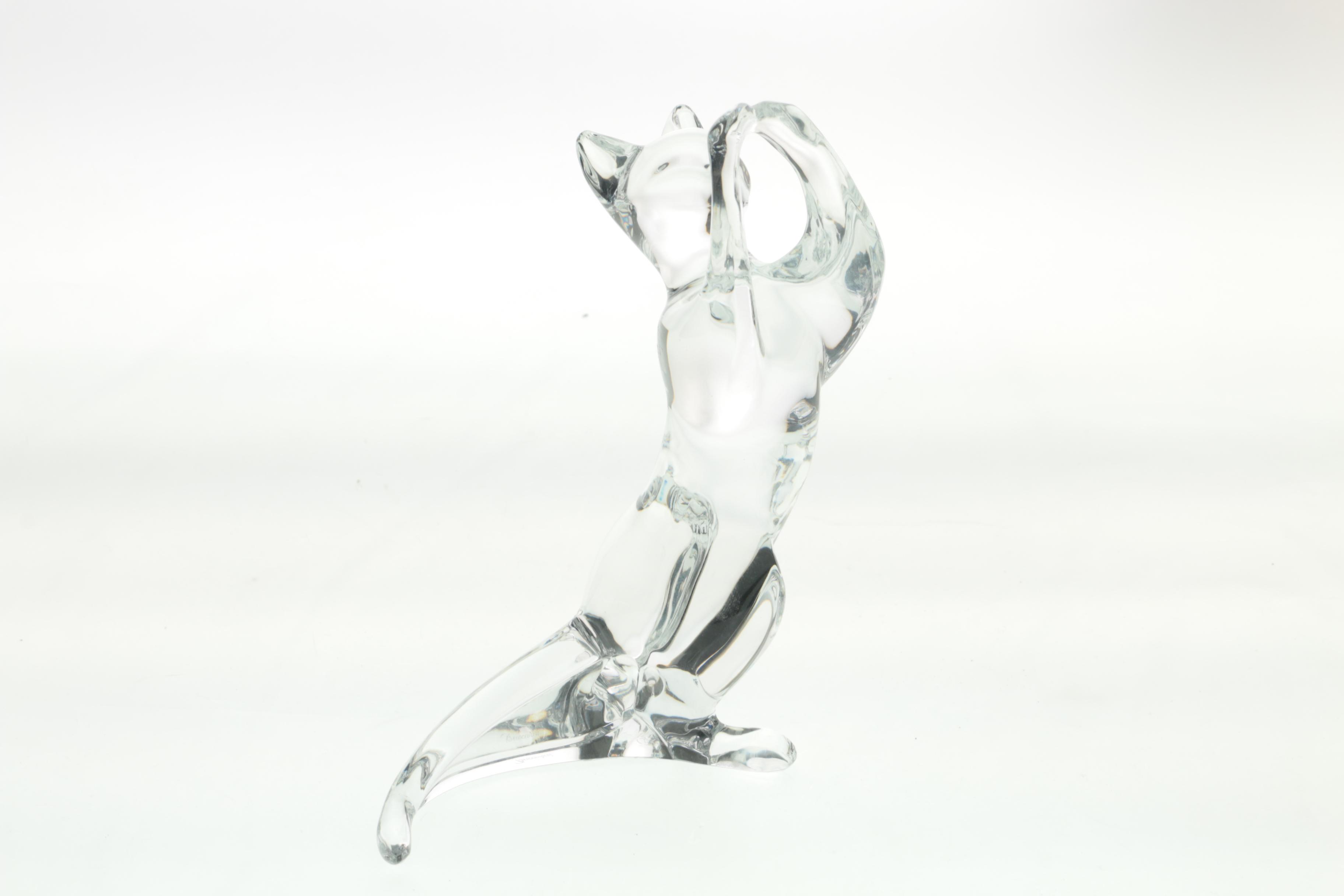 Baccarat Cat Figurine