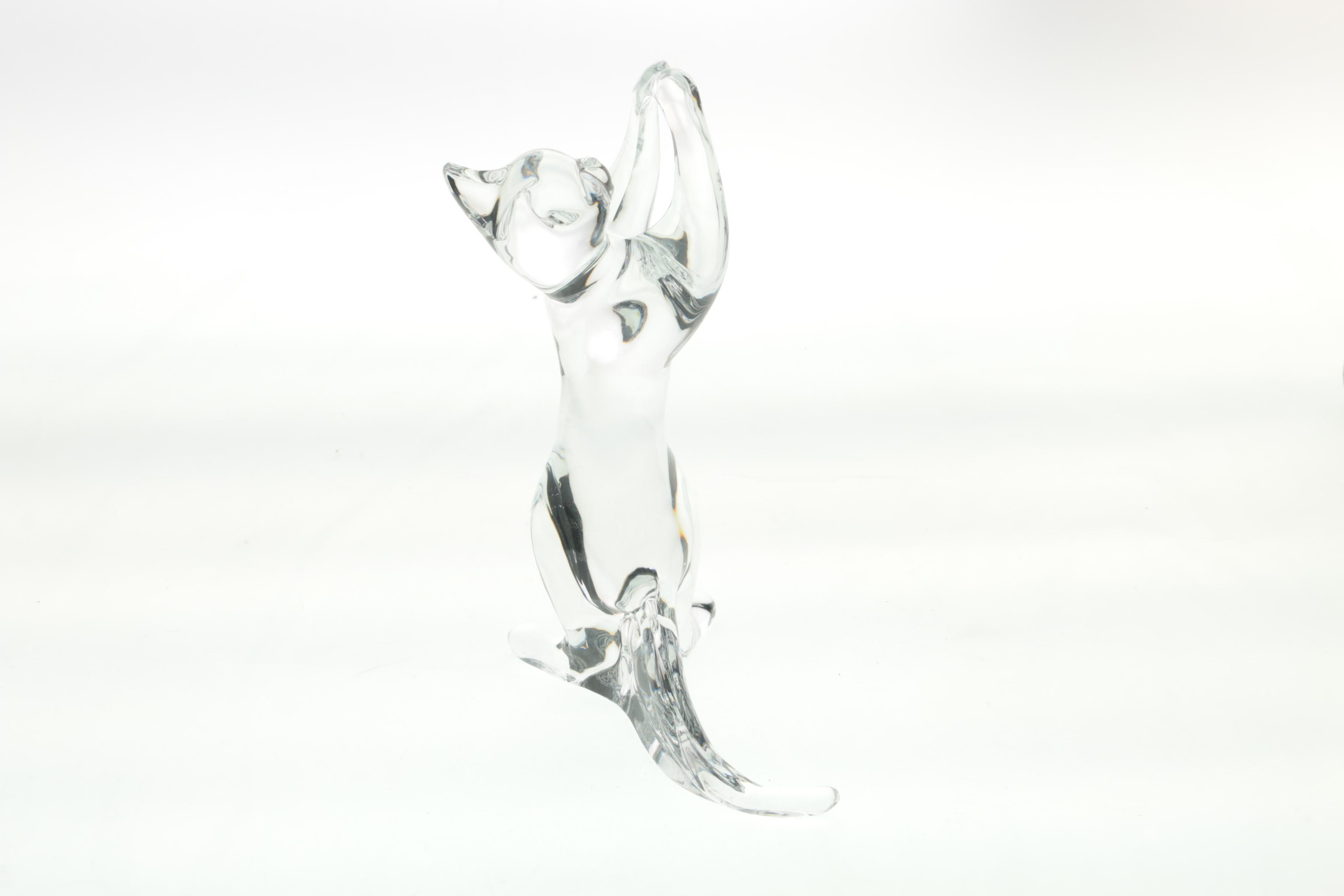 Baccarat Cat Figurine