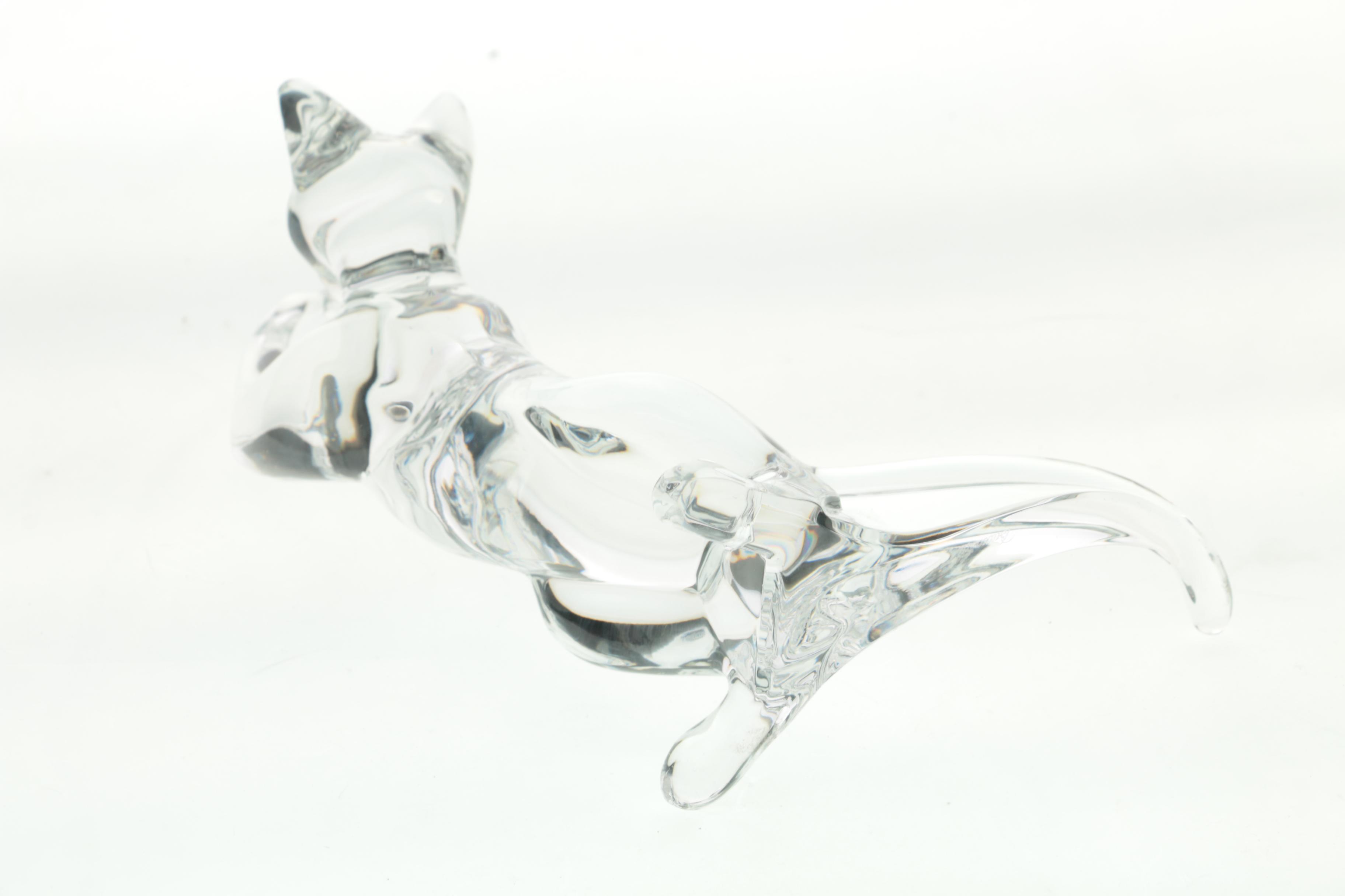 Baccarat Cat Figurine