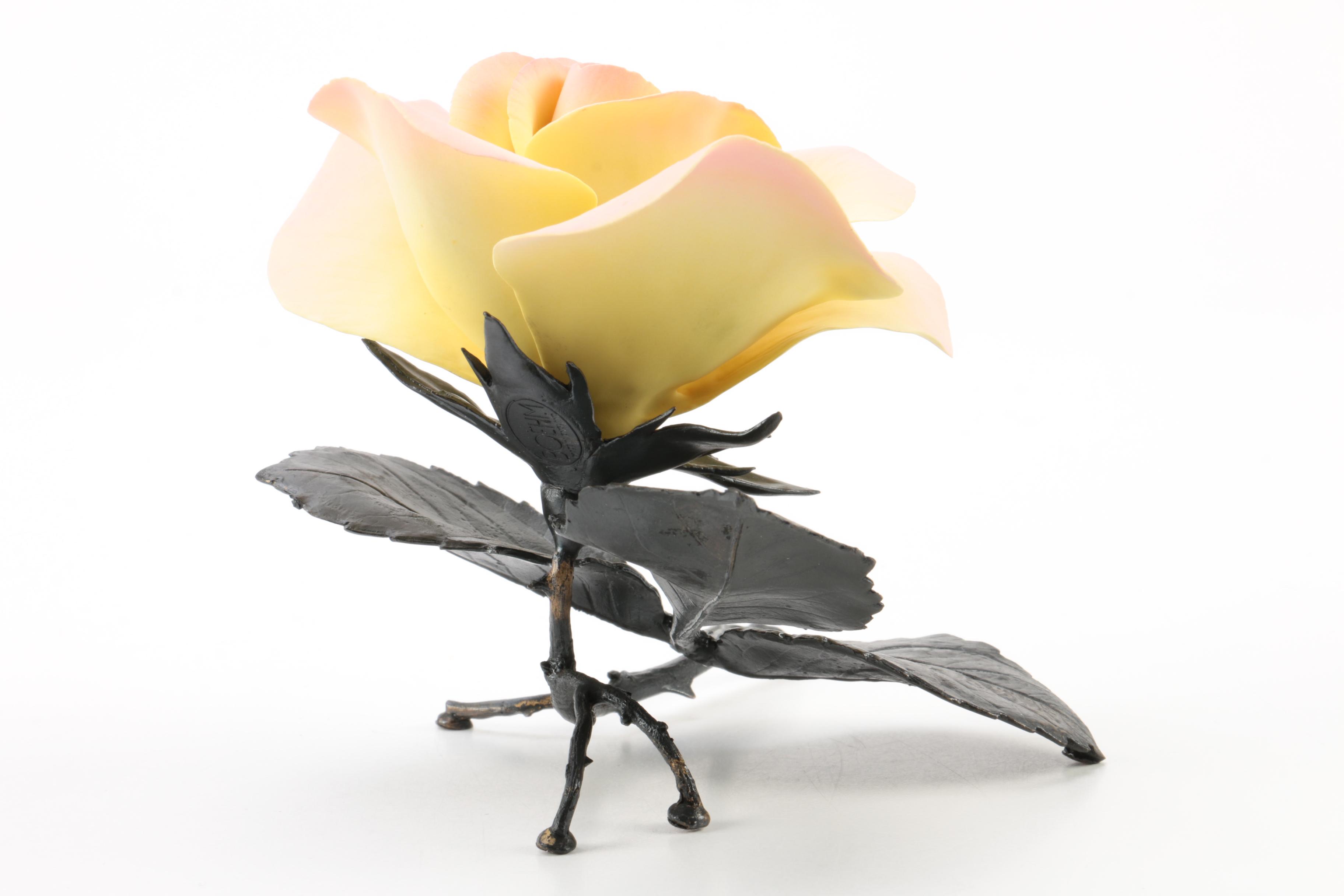 Boehm Porcelain Roses "White Masterpiece" and "Peace"