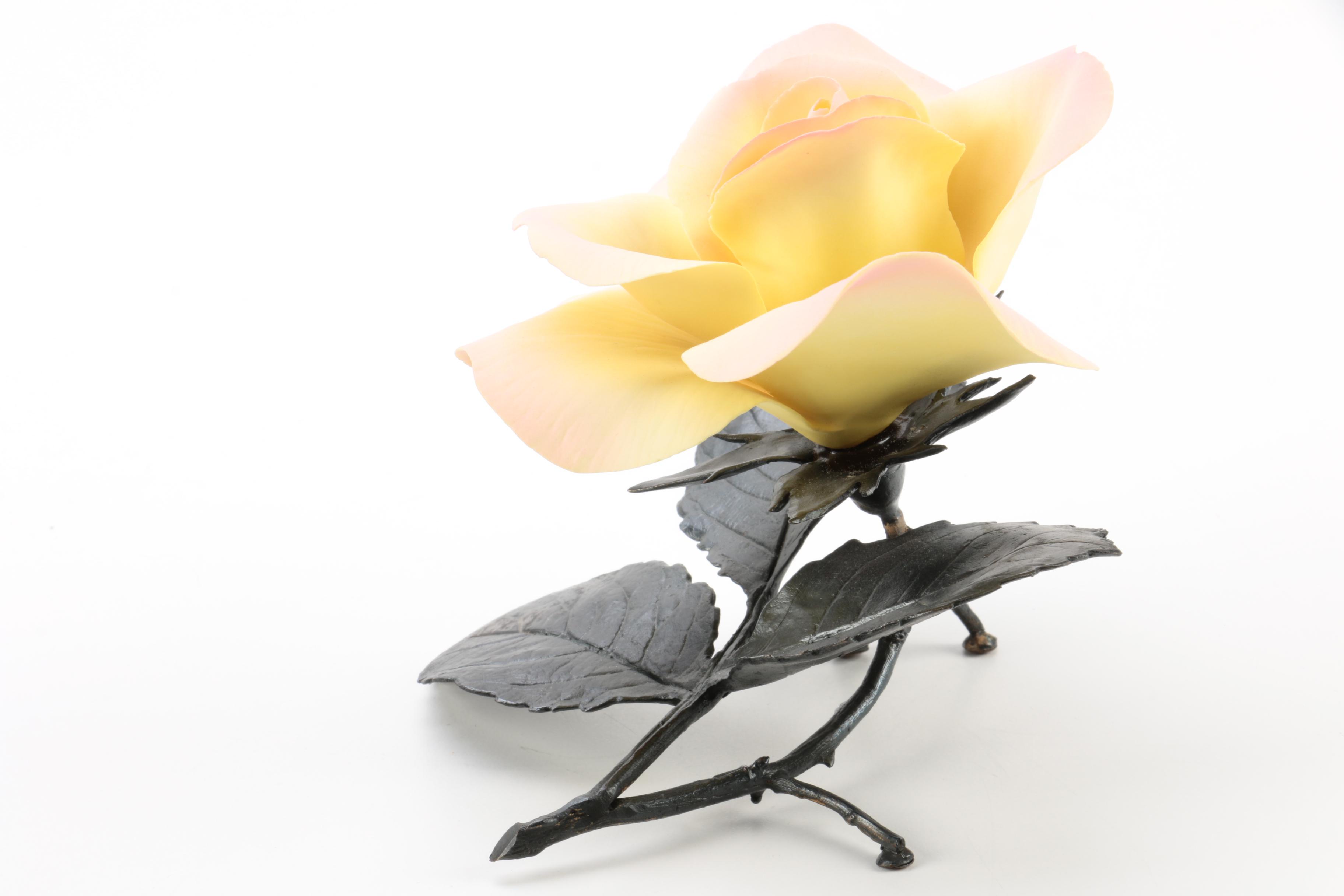 Boehm Porcelain Roses "White Masterpiece" and "Peace"