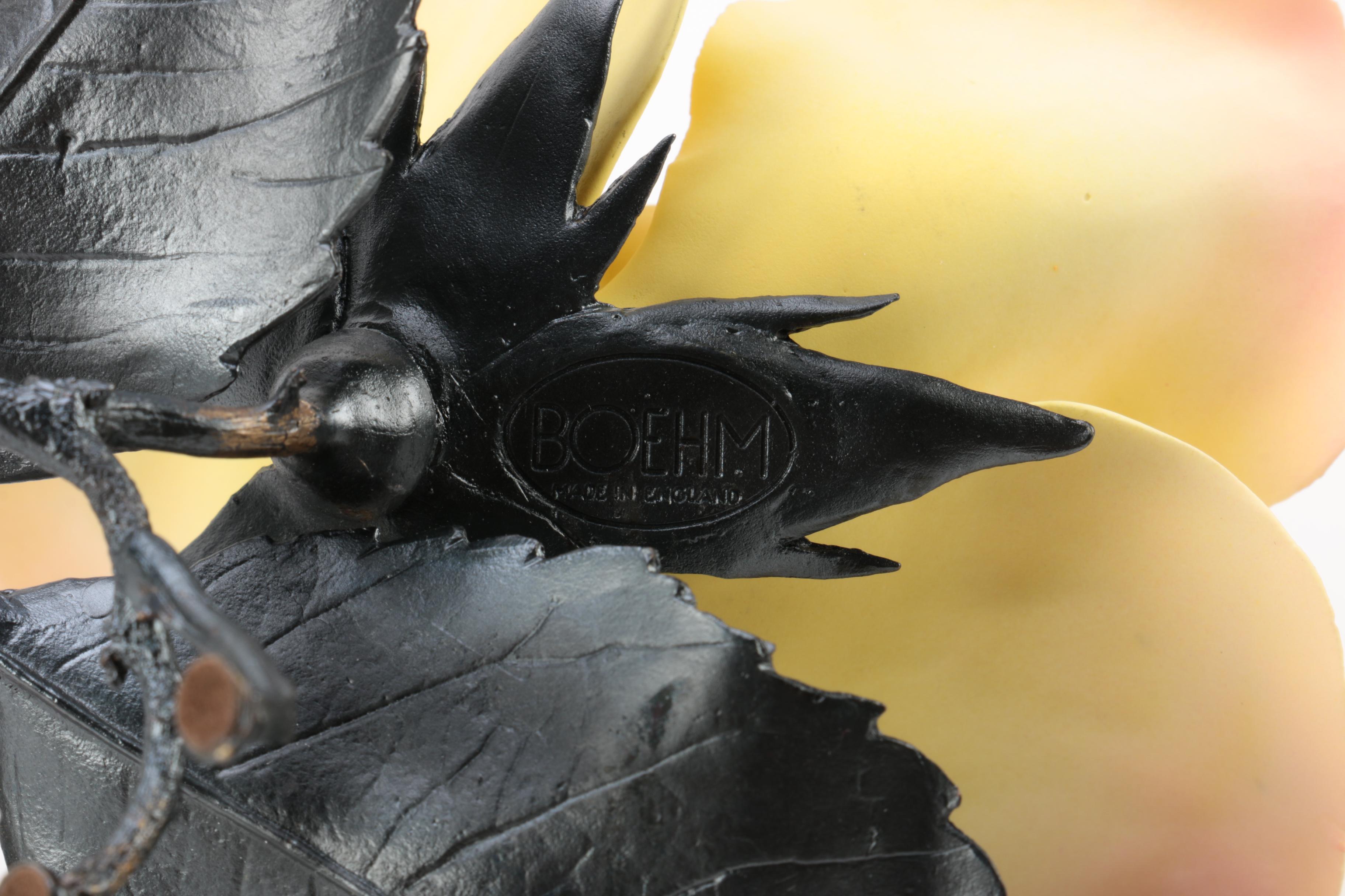 Boehm Porcelain Roses "White Masterpiece" and "Peace"