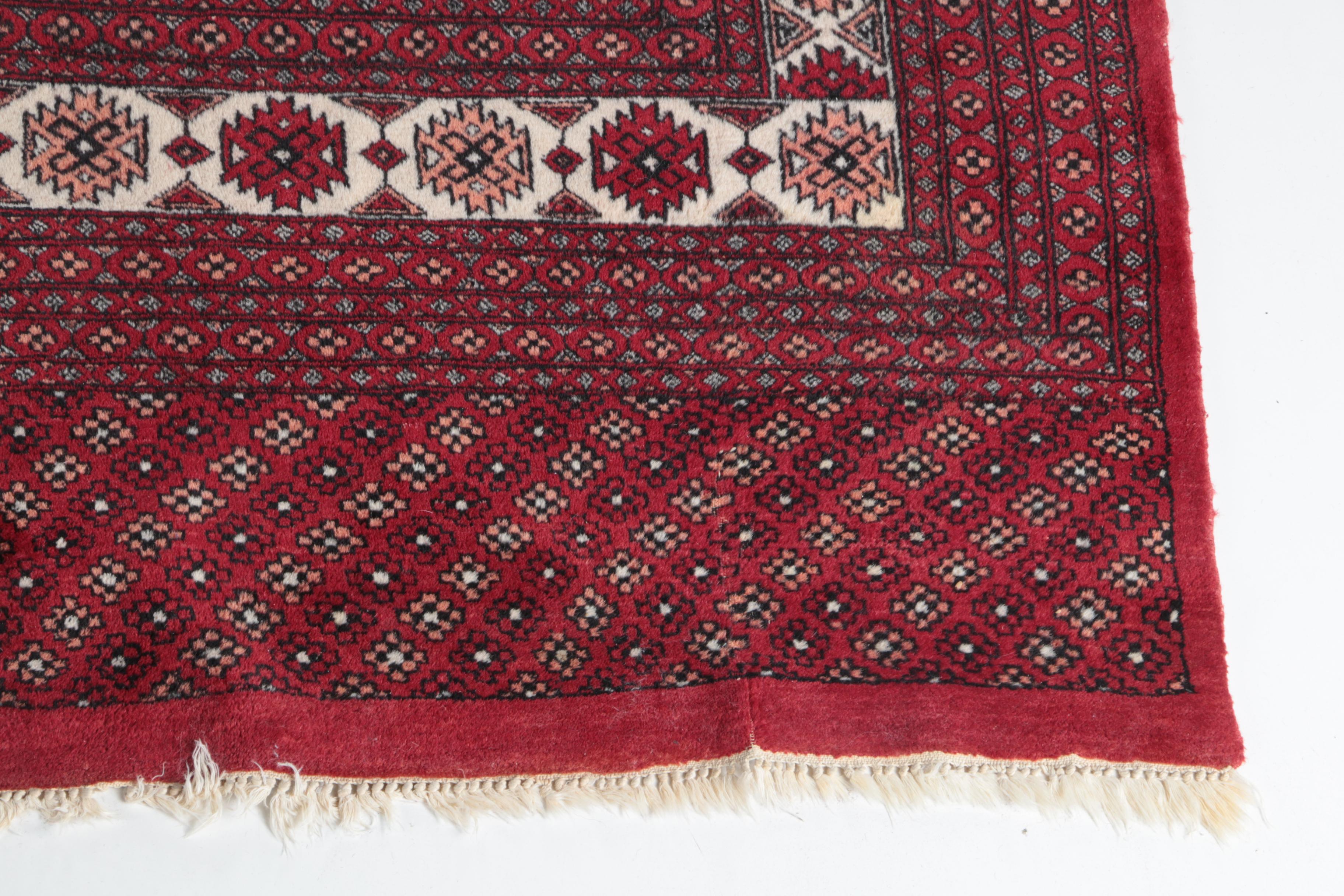 Vintage Hand-Knotted Caucasian Wool Room Size Rug
