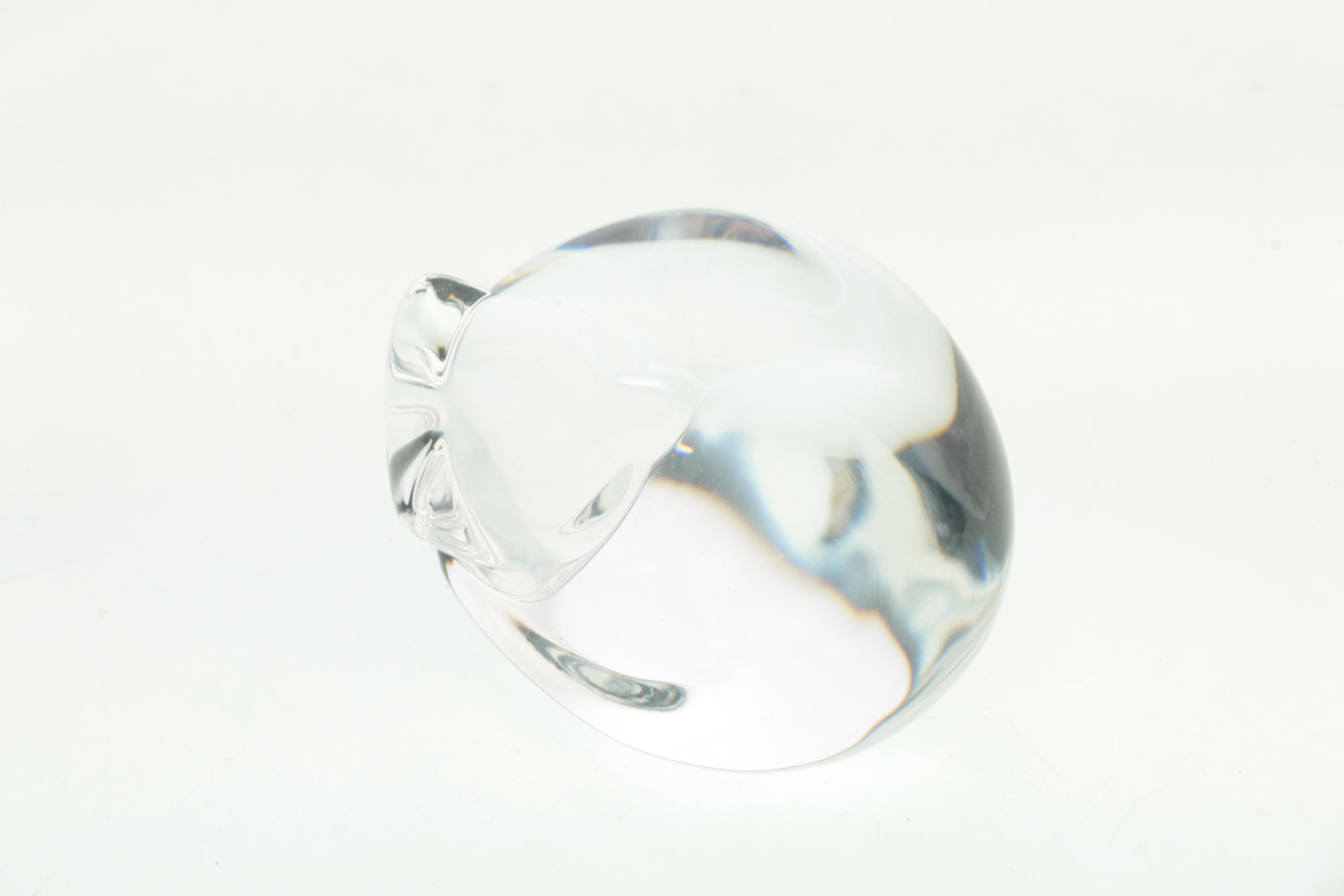 Steuben Glass and Vintage Bleikristall Cat Figurines