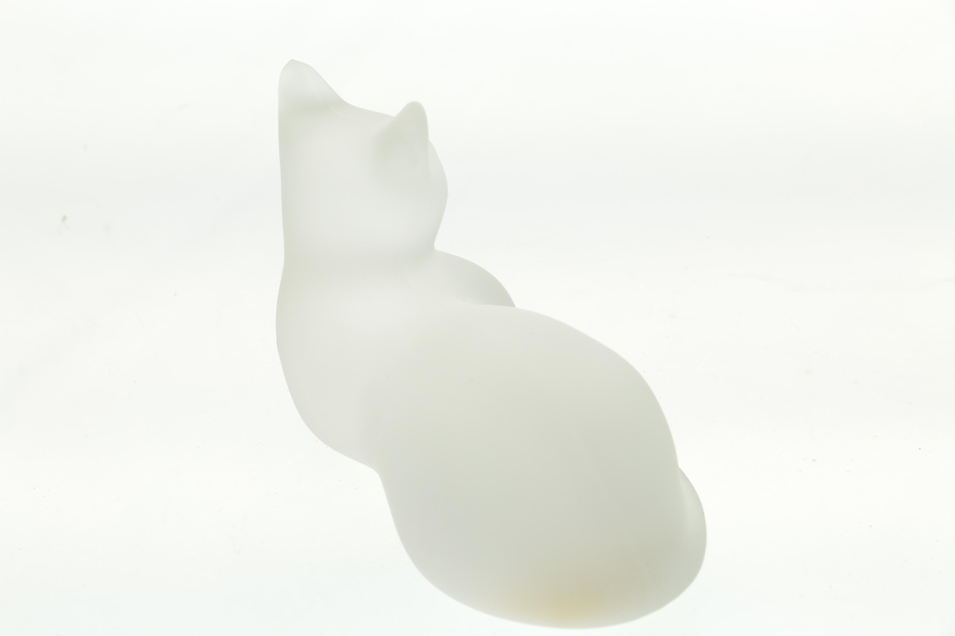 Steuben Glass and Vintage Bleikristall Cat Figurines