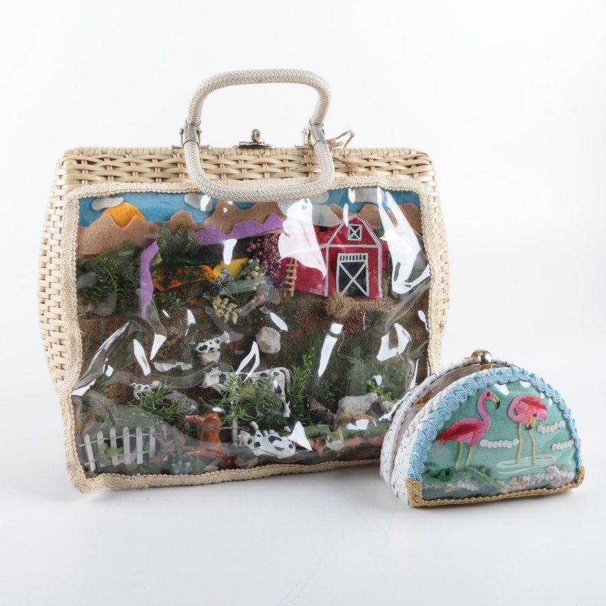 Woven Purses with Hand-Crafted Embellishments