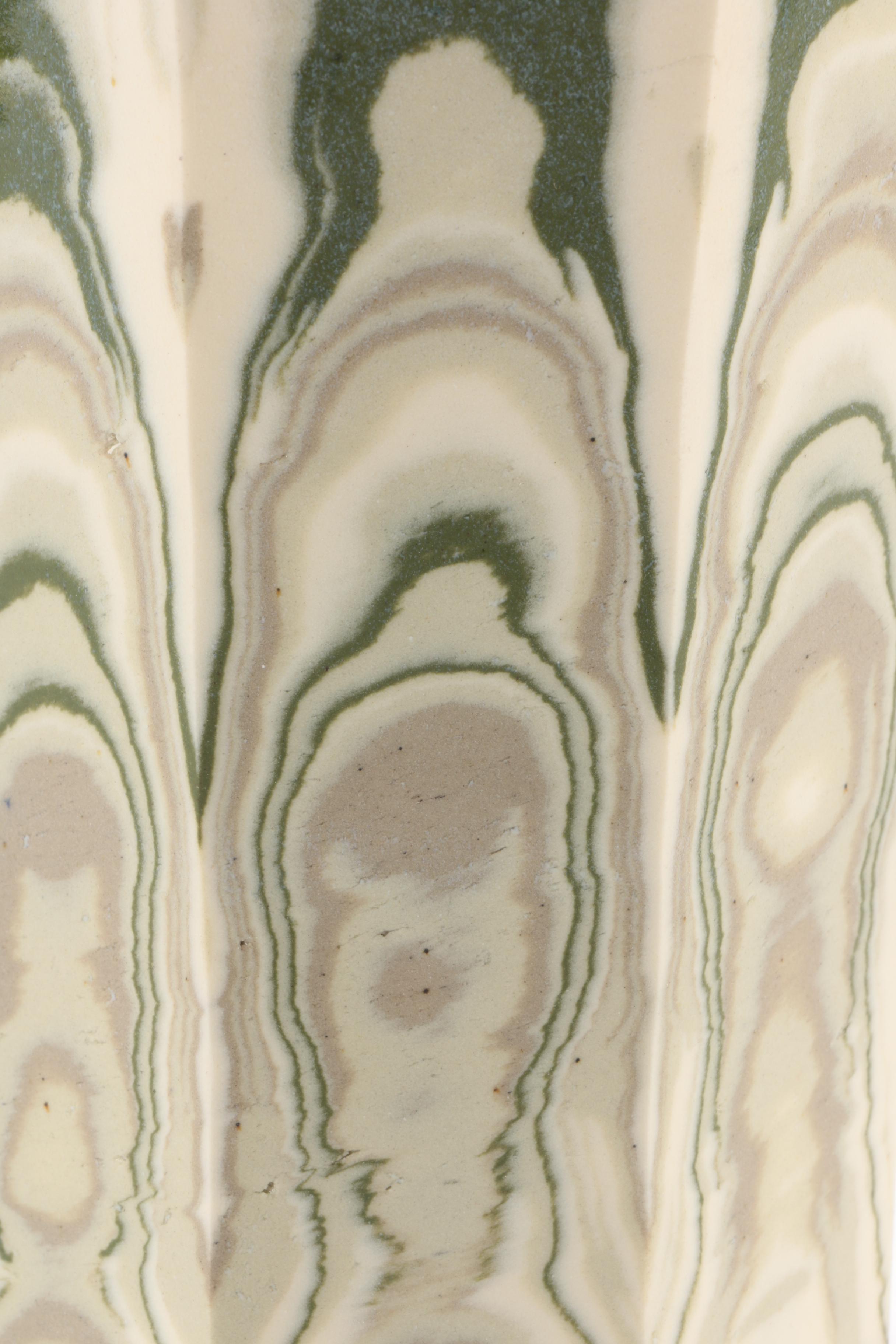 H. Shiyoshi Handbuilt Marbled Porcelain Vase