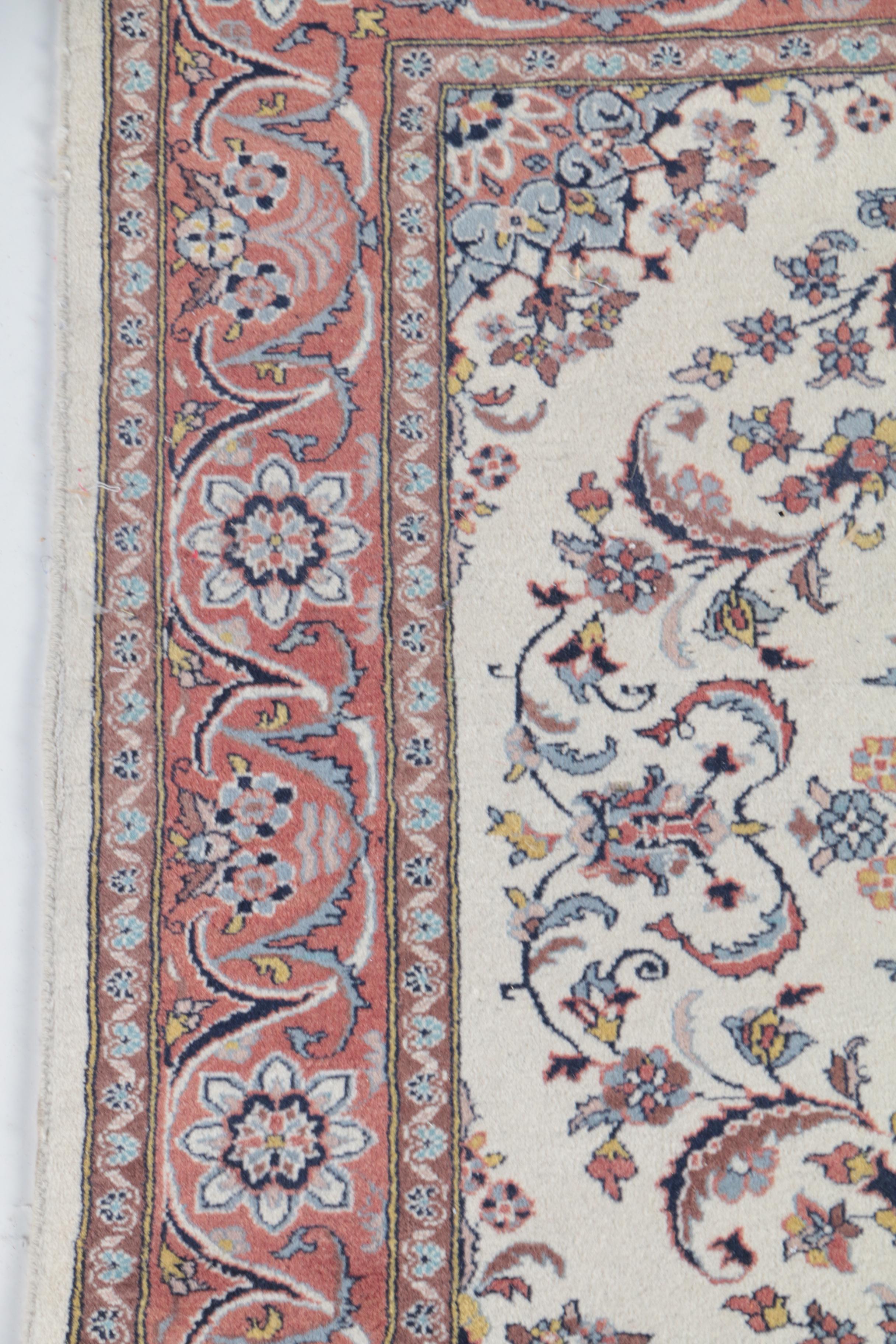 Hand-Knotted Indo-Persian Wool Area Rug