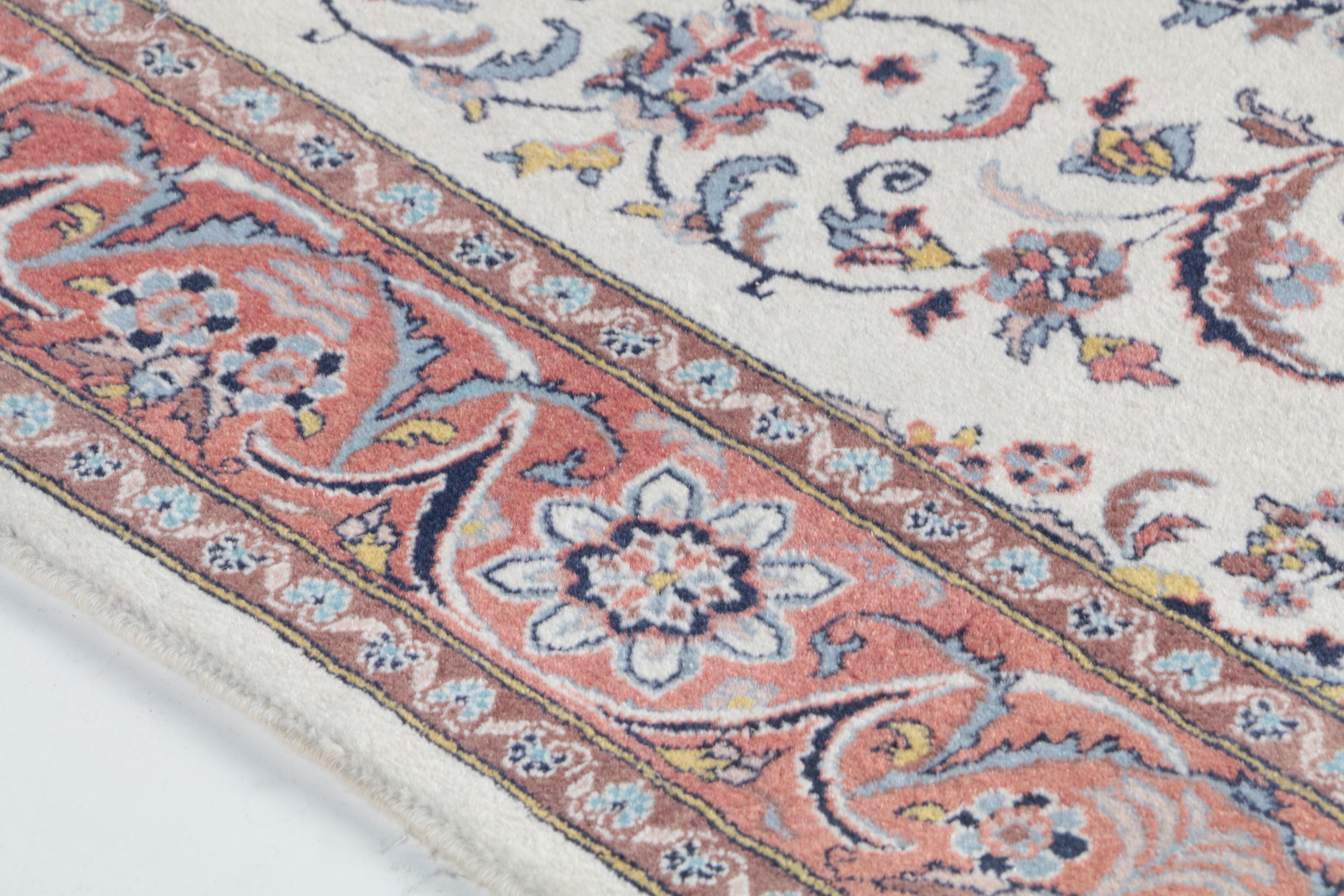 Hand-Knotted Indo-Persian Wool Area Rug